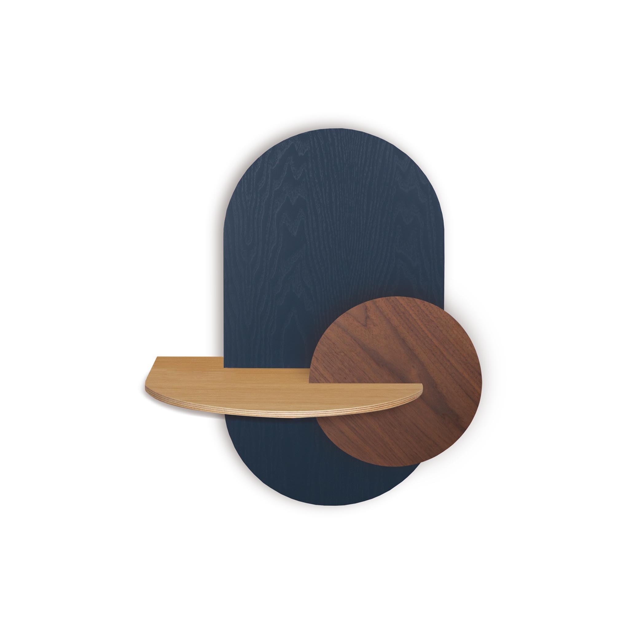 Alba Floating Nightstand DUO · Blue oval