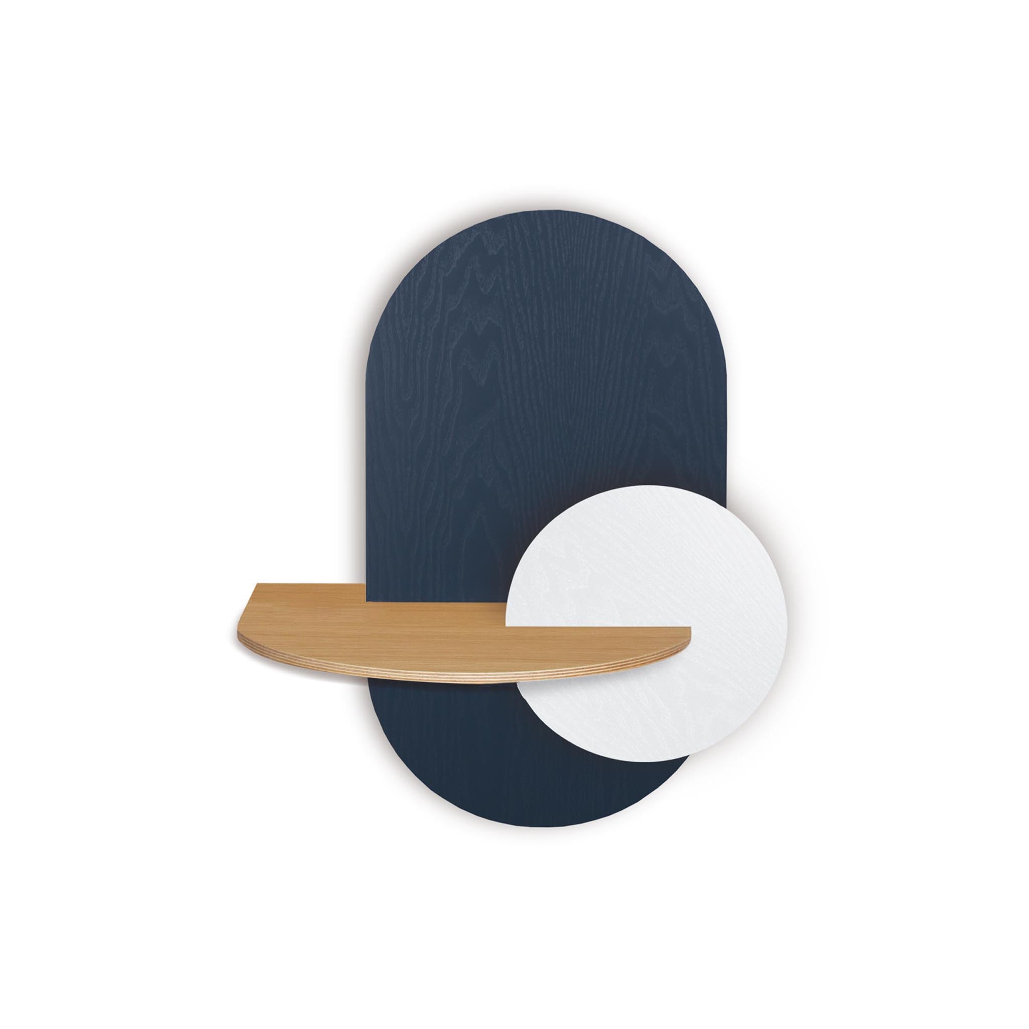 Alba Floating Nightstand DUO · Blue oval