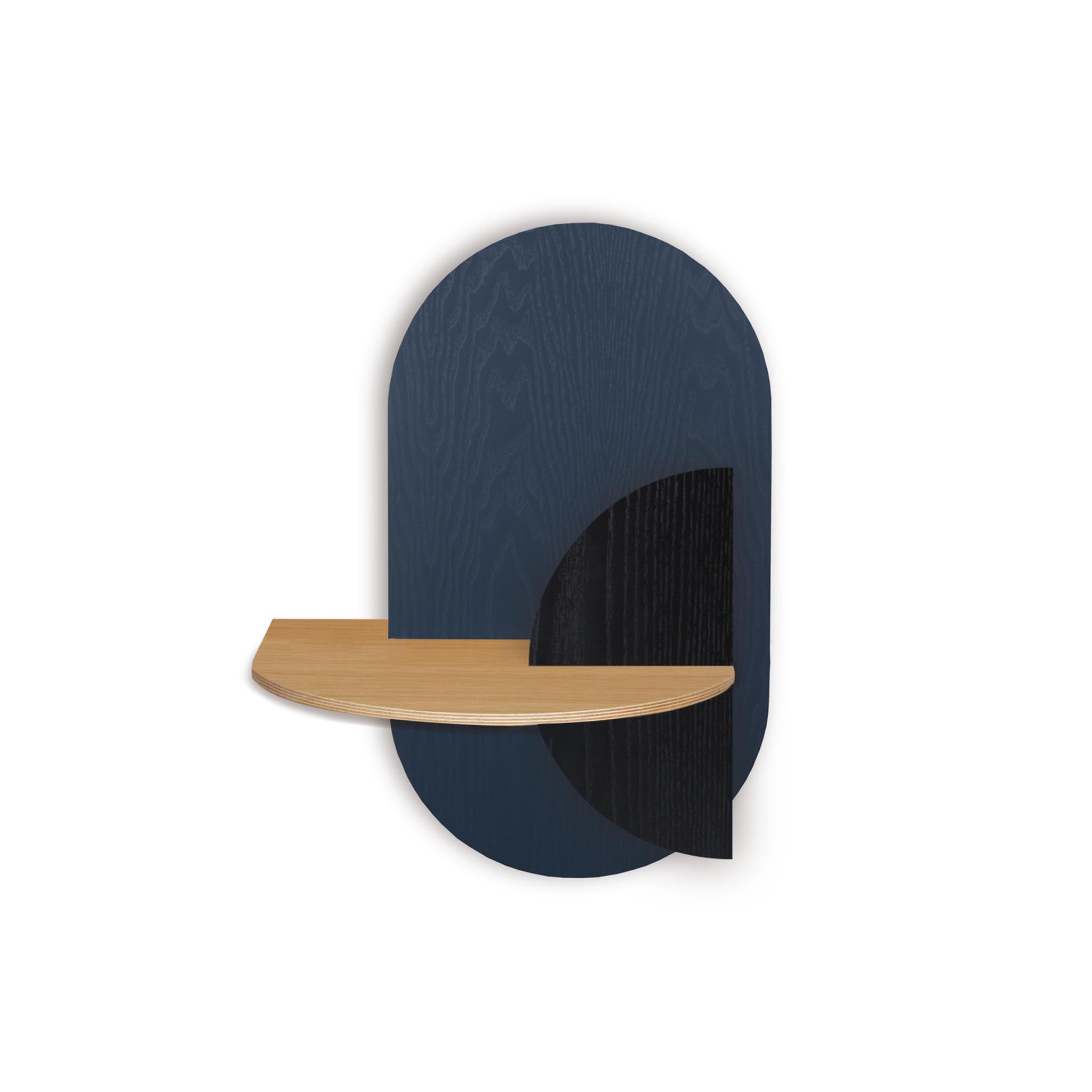 Alba Floating Nightstand DUO · Blue oval