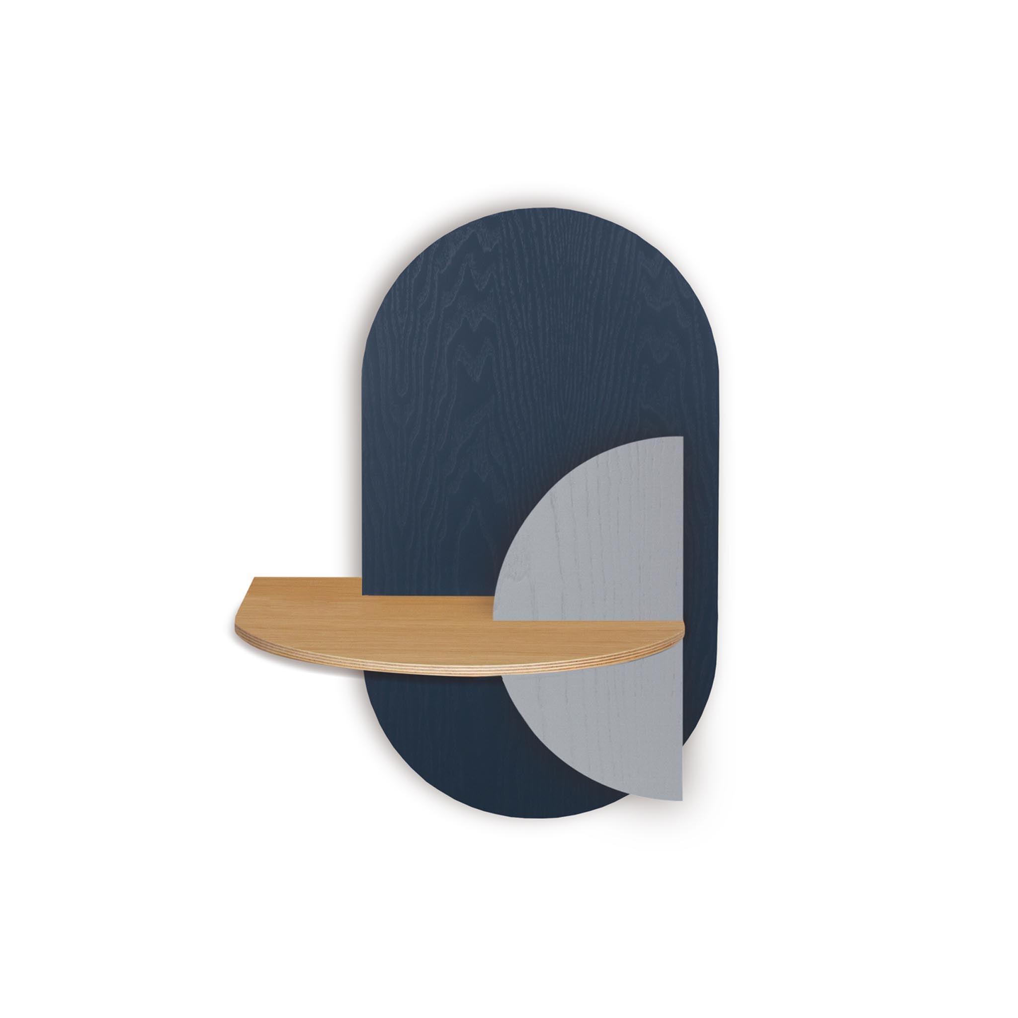 Alba Floating Nightstand DUO · Blue oval