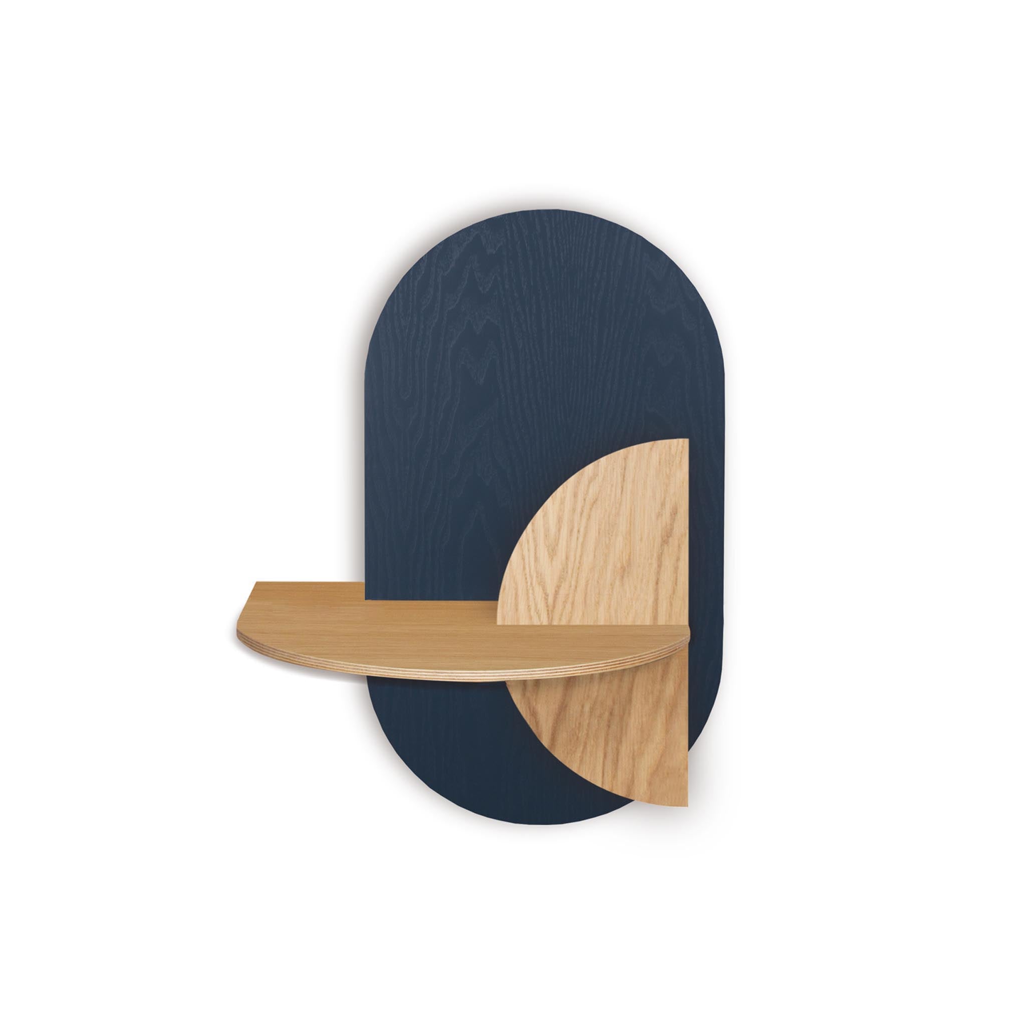 Alba Floating Nightstand DUO · Blue oval