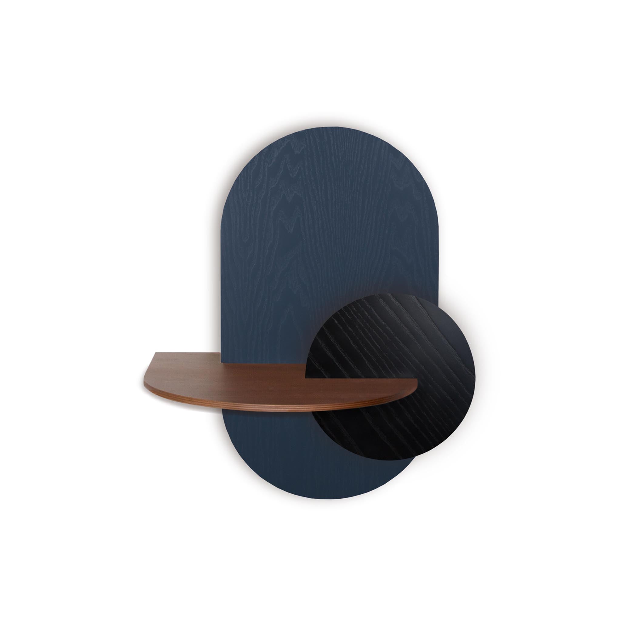 Alba Floating Nightstand DUO · Blue oval