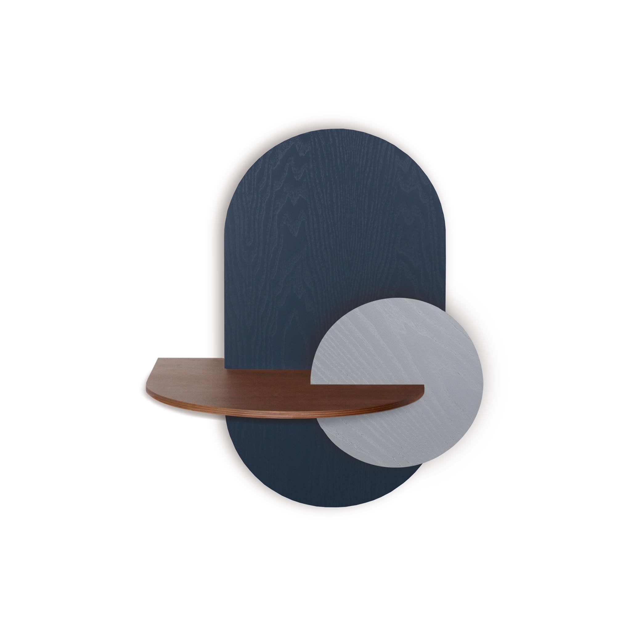 Alba Floating Nightstand DUO · Blue oval