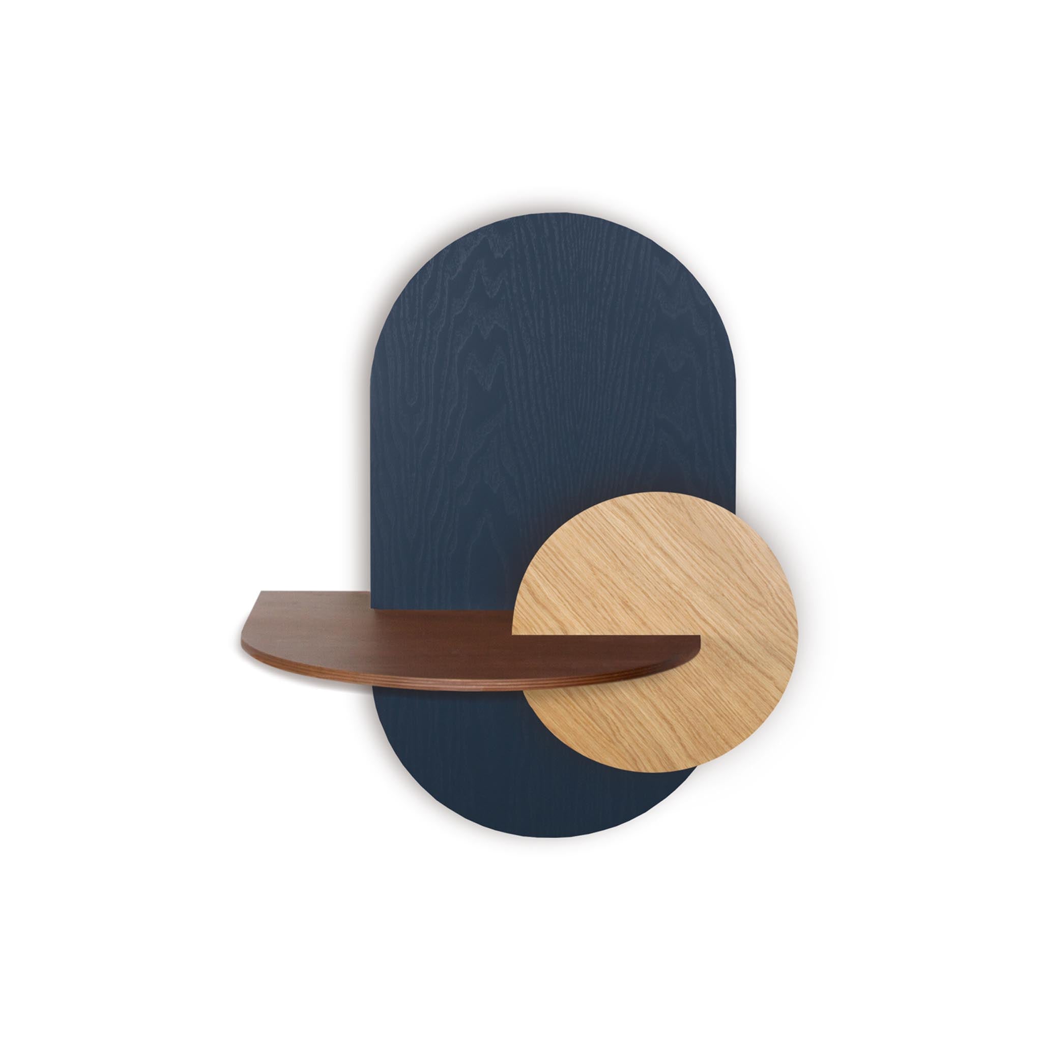 Alba Floating Nightstand DUO · Blue oval