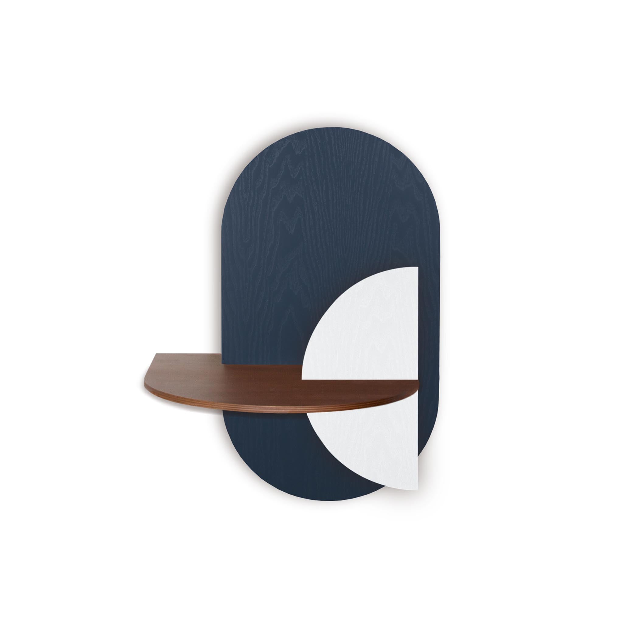 Alba Floating Nightstand DUO · Blue oval