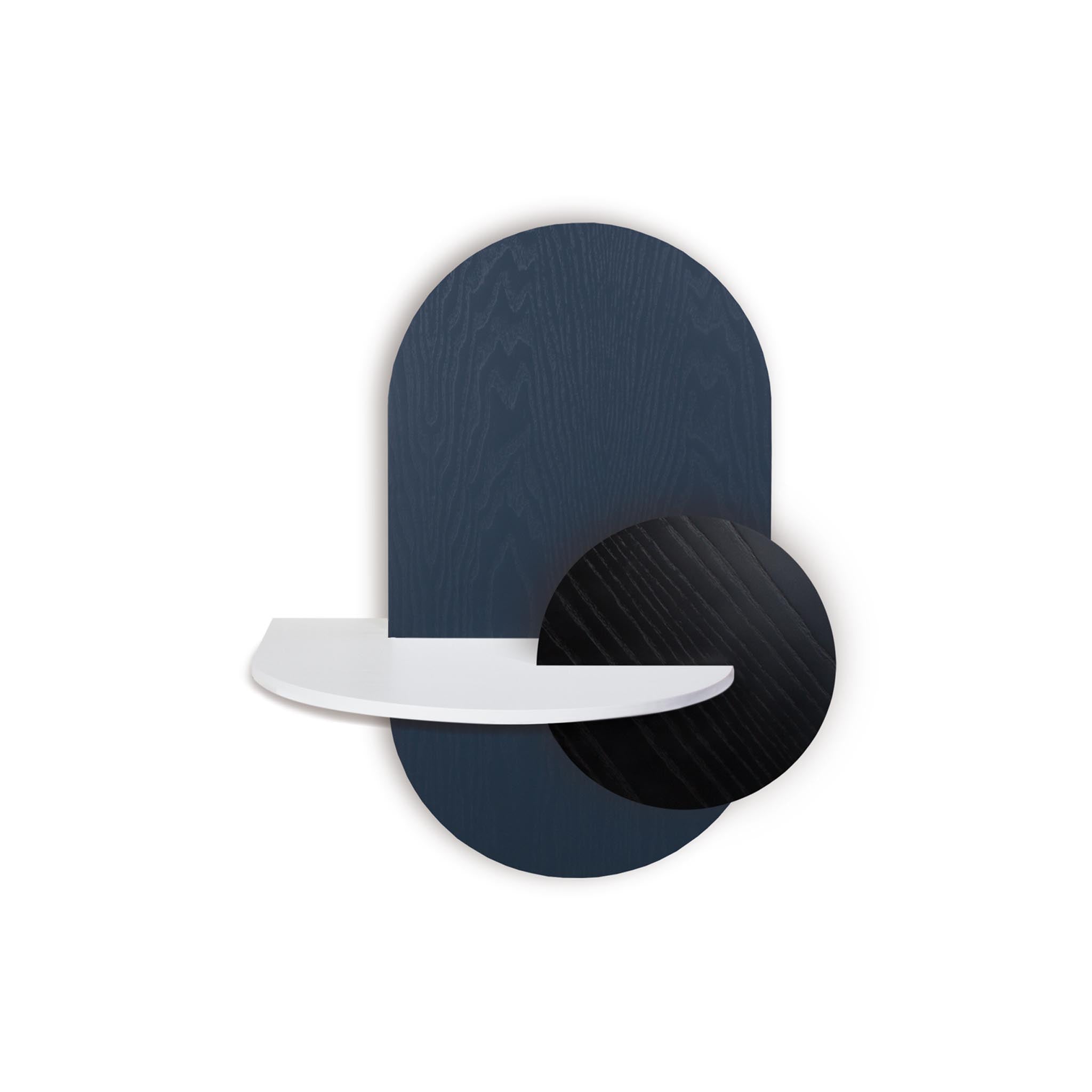 Alba Floating Nightstand DUO · Blue oval