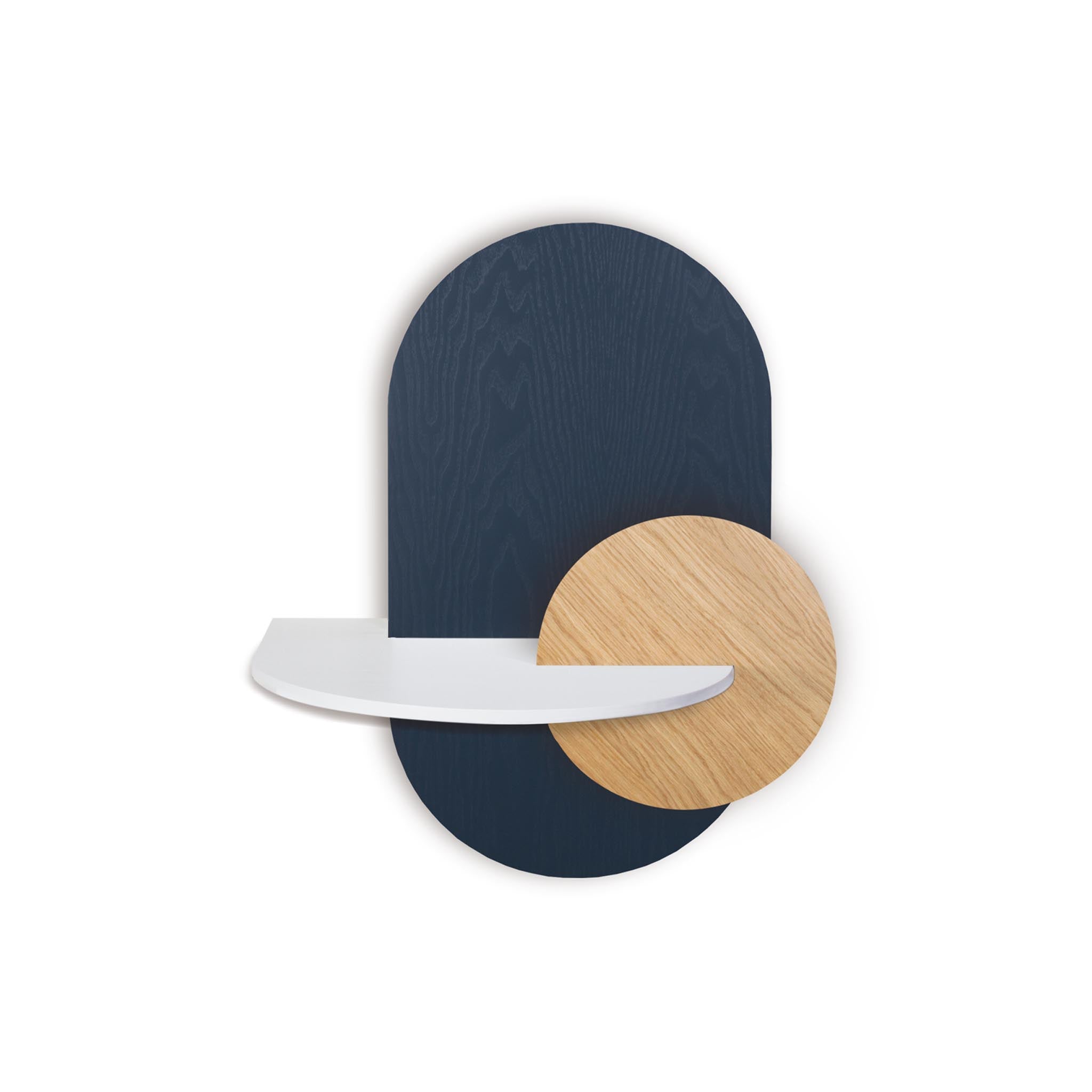 Alba Floating Nightstand DUO · Blue oval