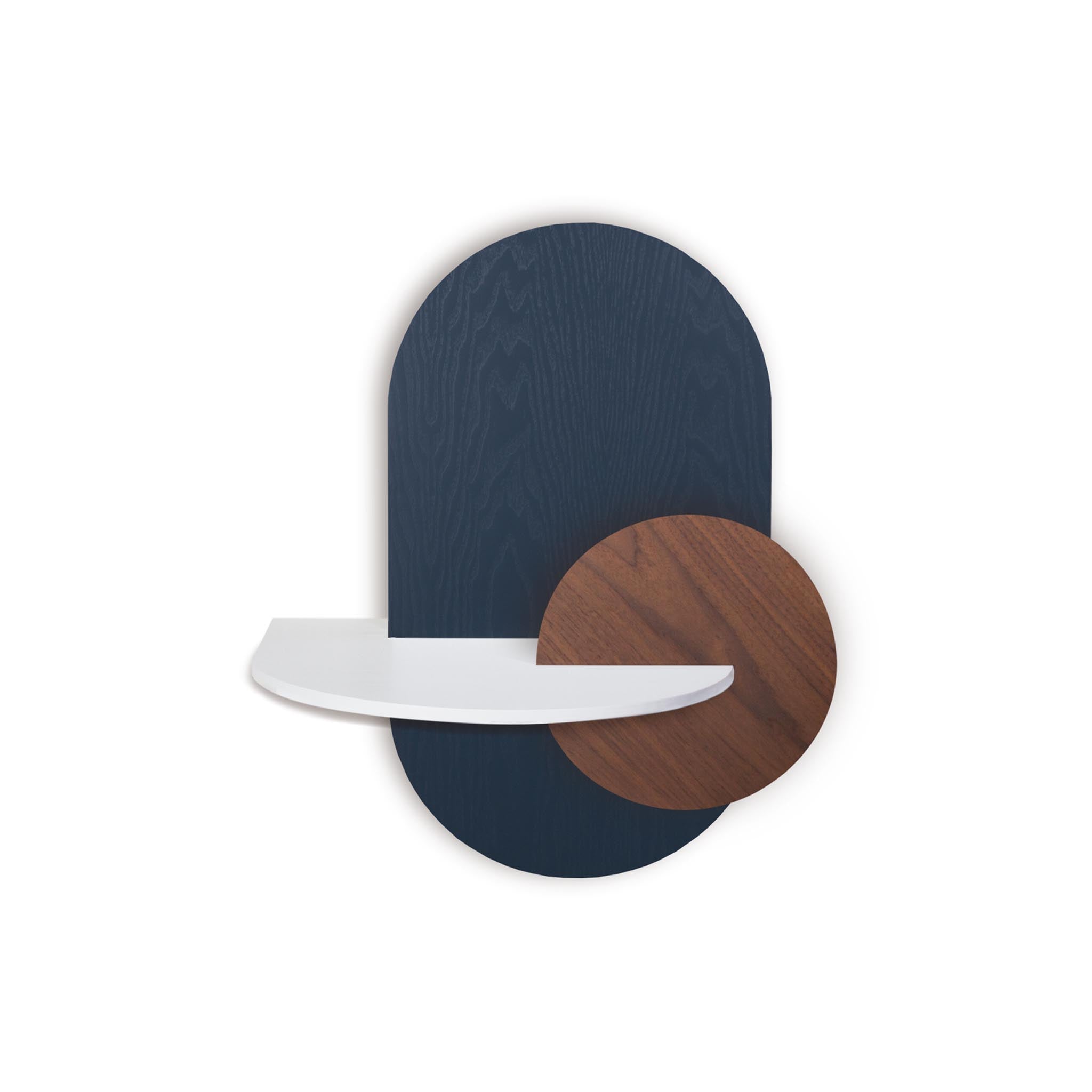 Alba Floating Nightstand DUO · Blue oval