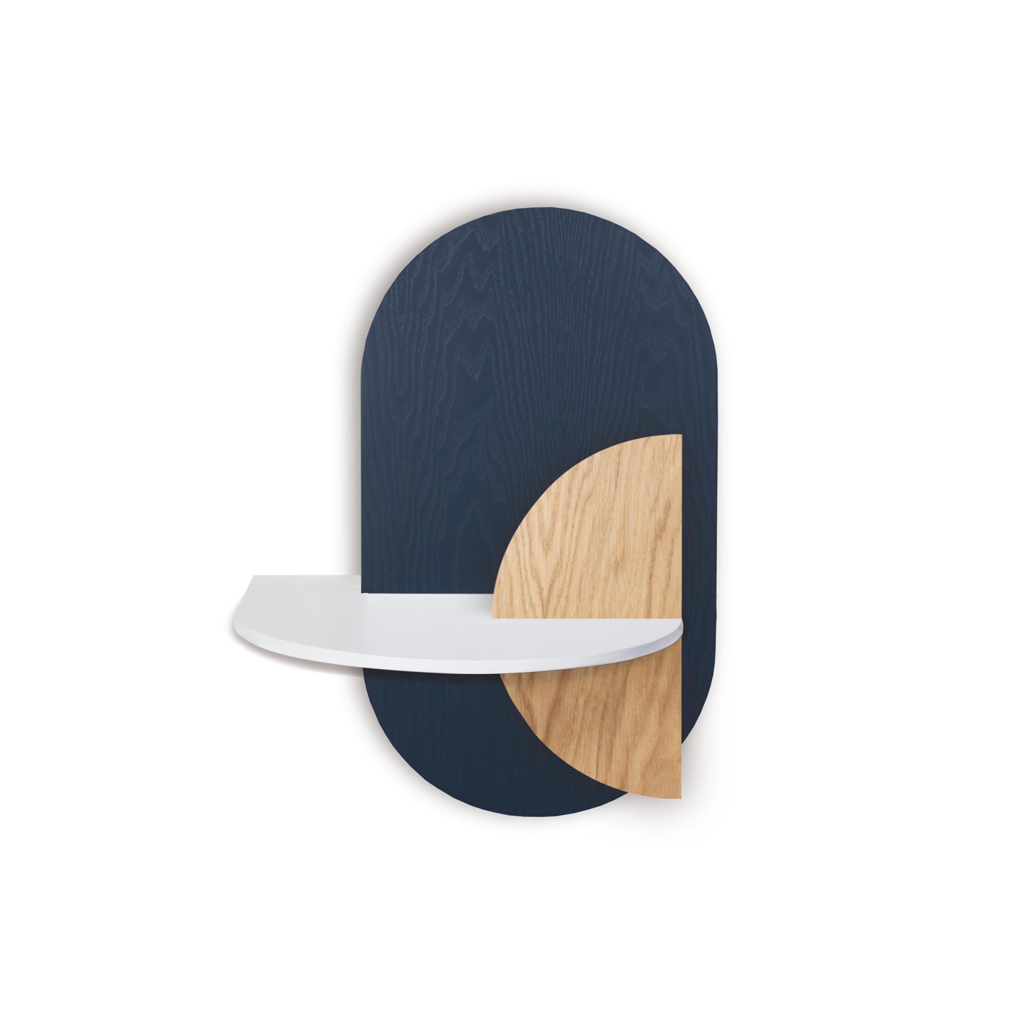 Alba Floating Nightstand DUO · Blue oval