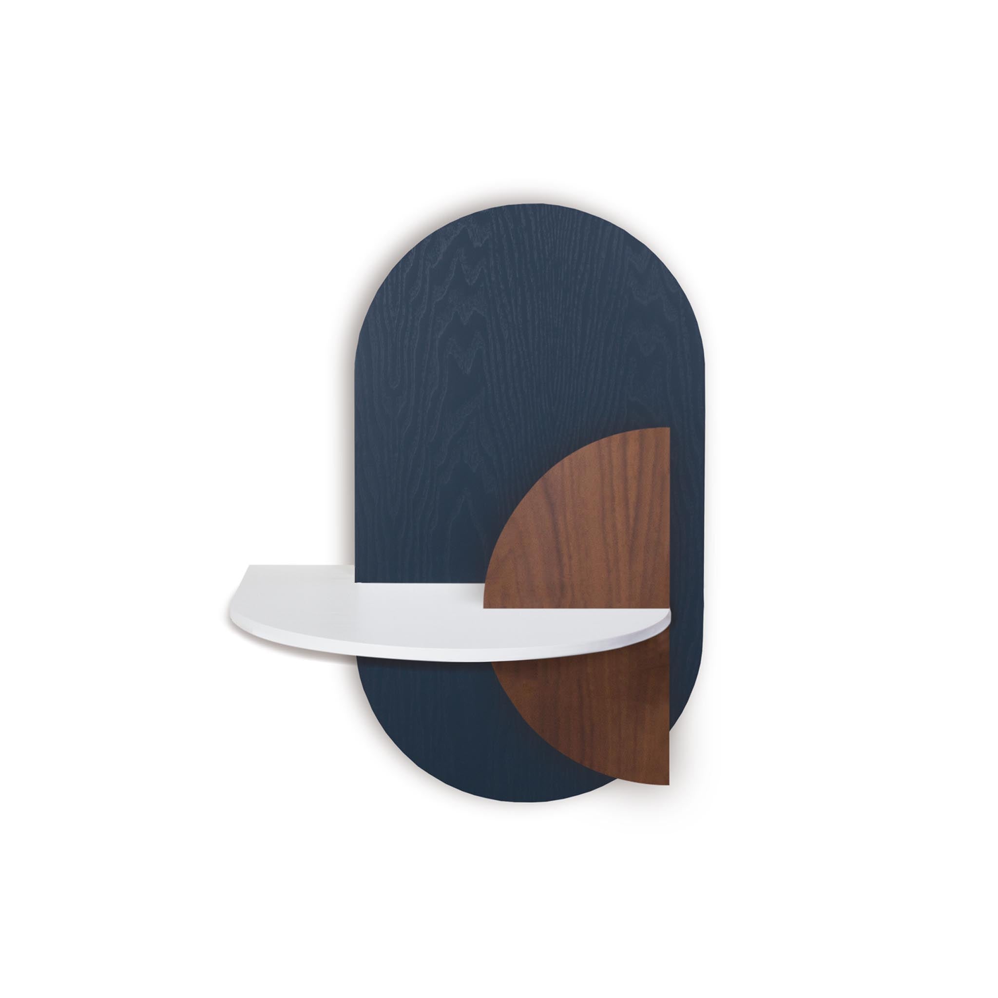 Alba Floating Nightstand DUO · Blue oval