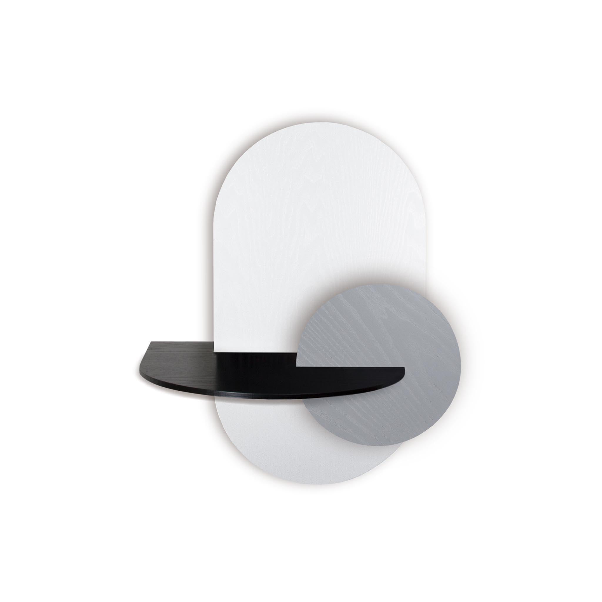 Alba Floating Nightstand DUO · White oval