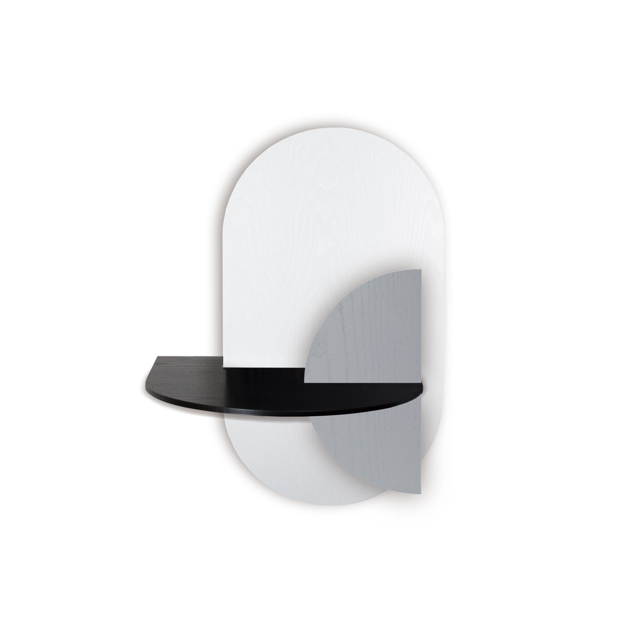 Alba Floating Nightstand DUO · White oval