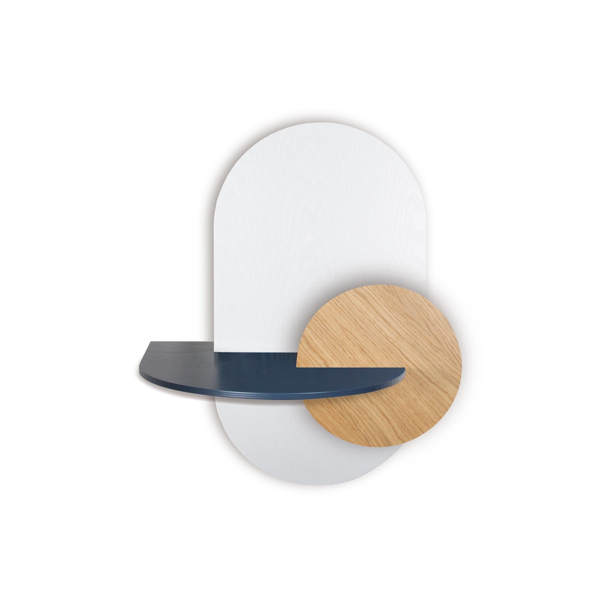 Alba Floating Nightstand DUO · White oval