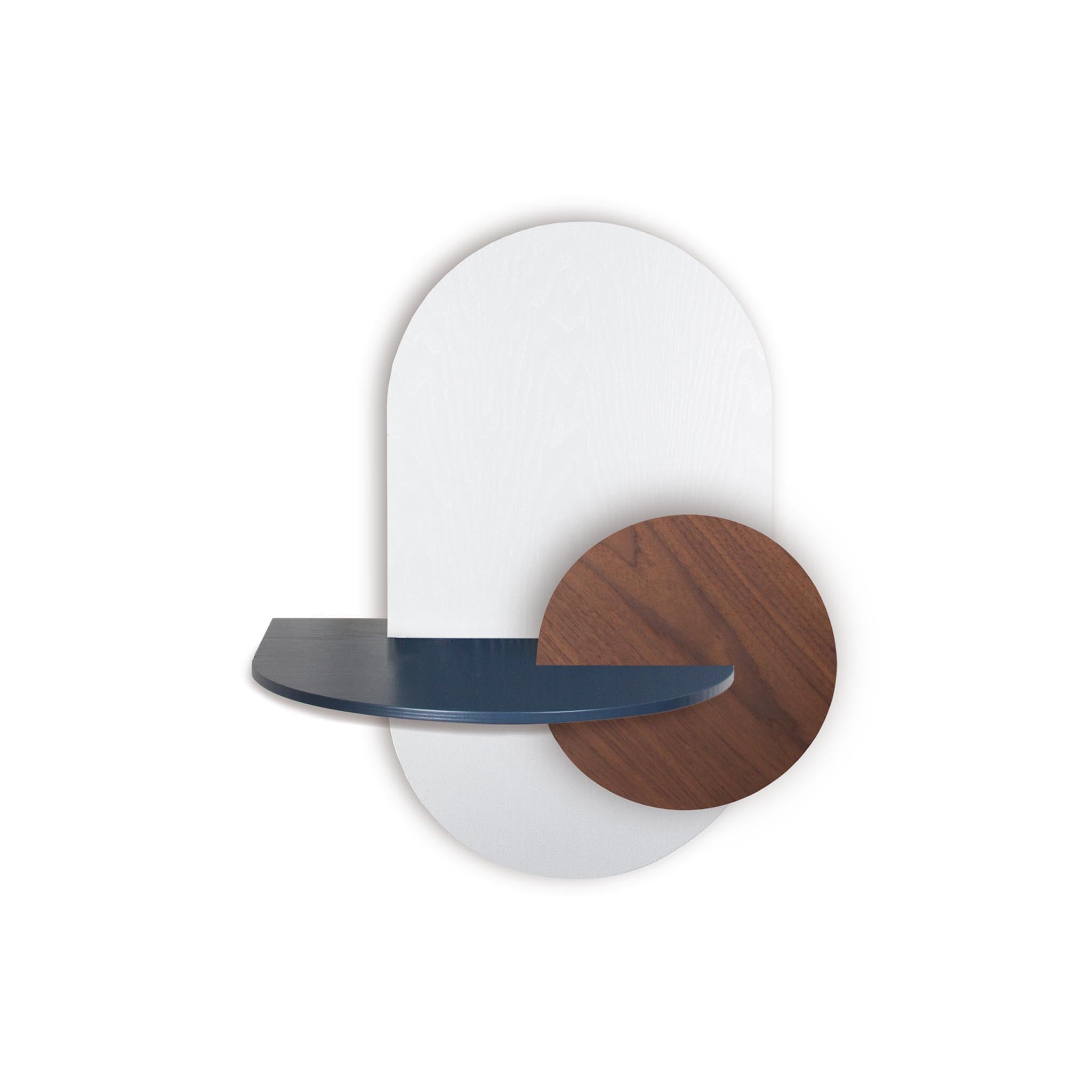 Alba Floating Nightstand DUO · White oval