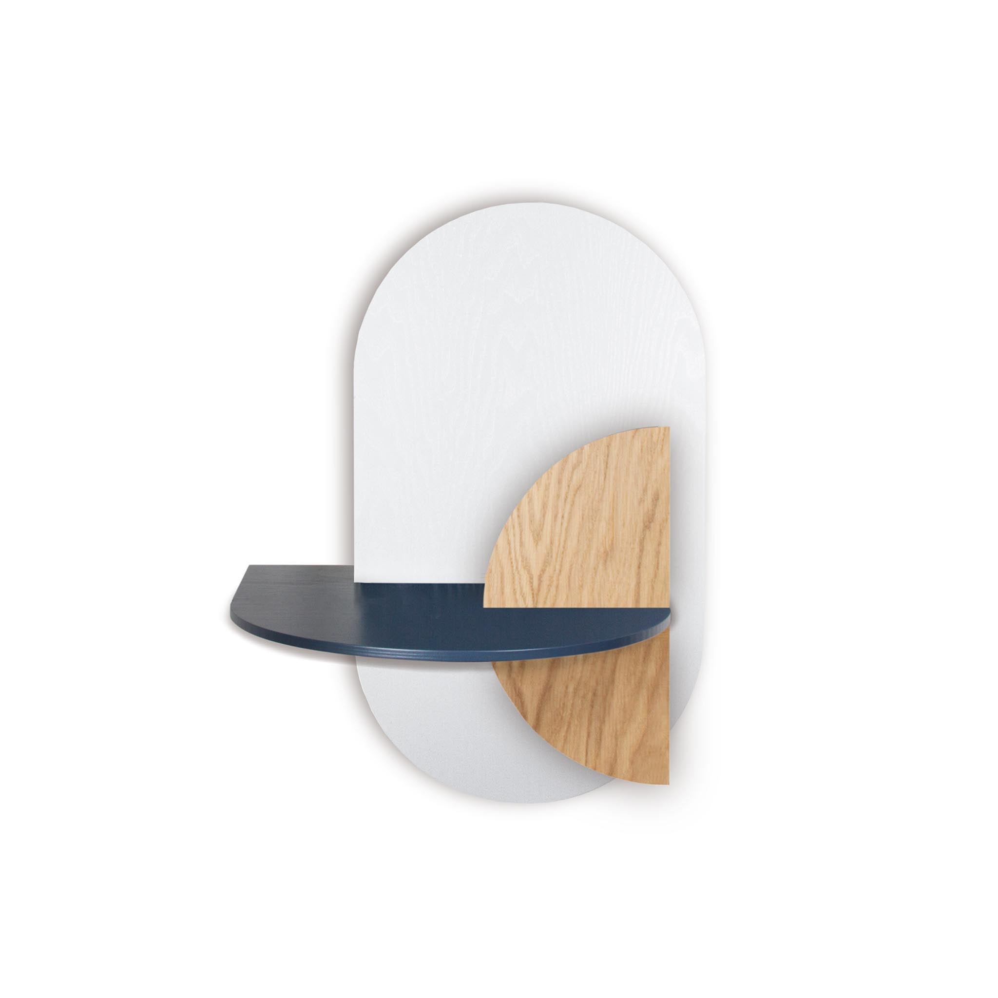 Alba Floating Nightstand DUO · White oval