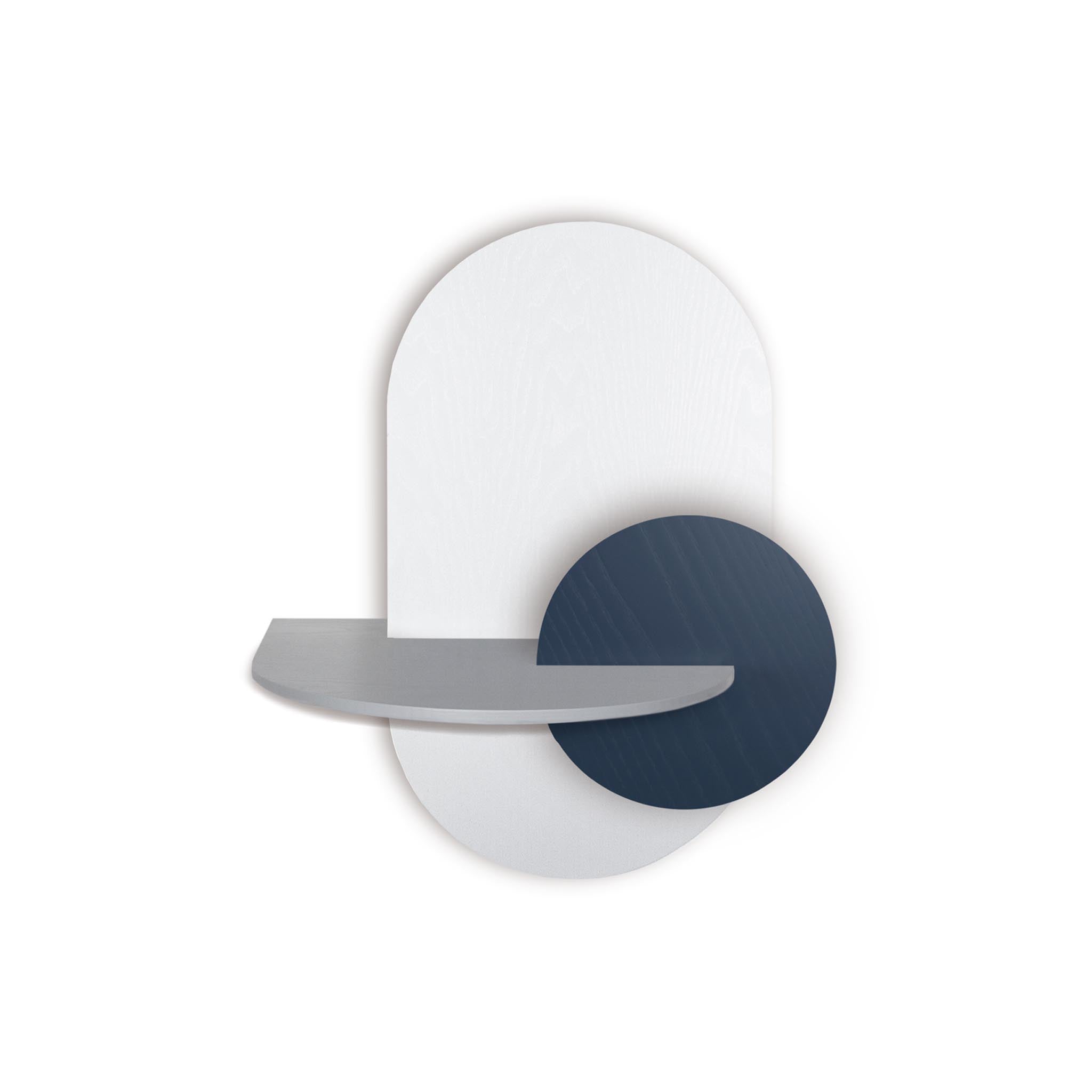 Alba Floating Nightstand DUO · White oval