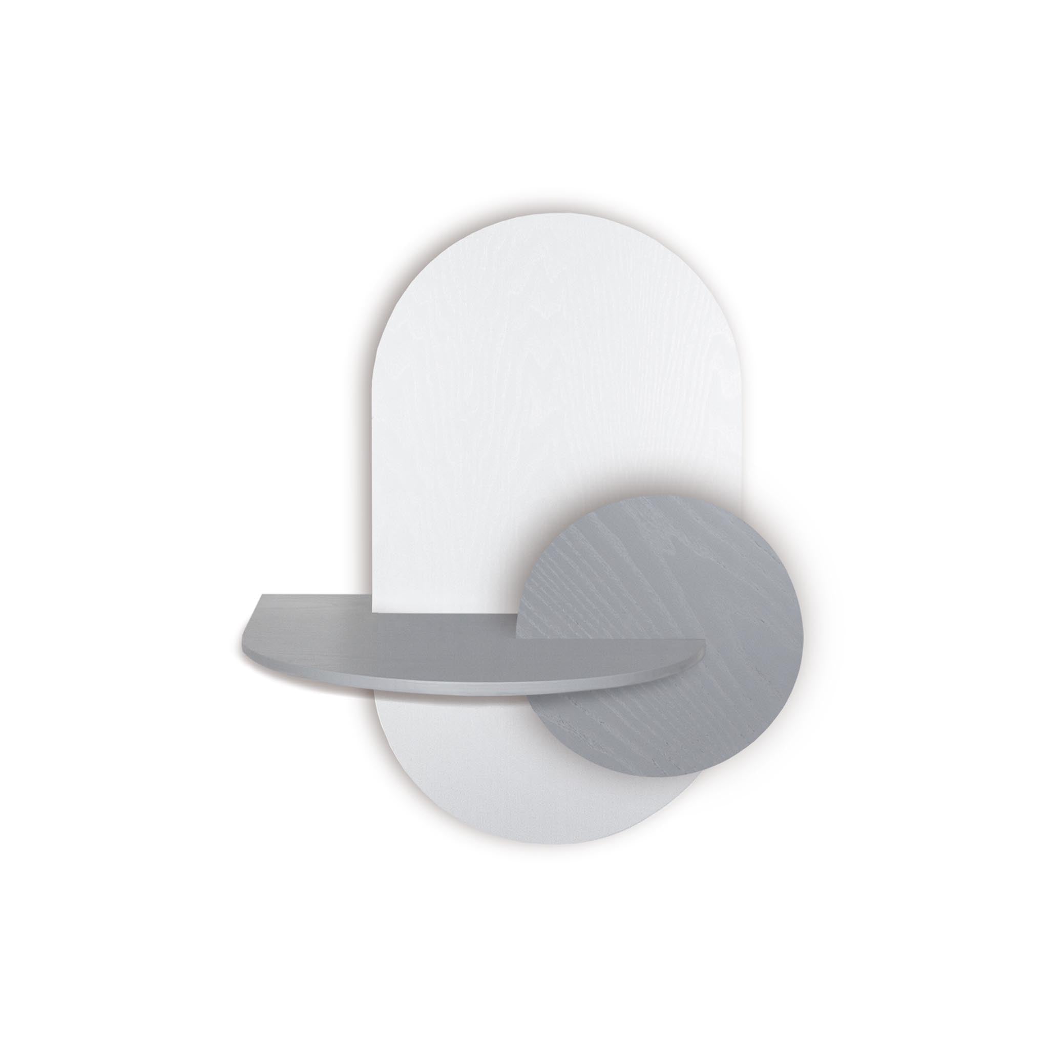 Alba Floating Nightstand DUO · White oval