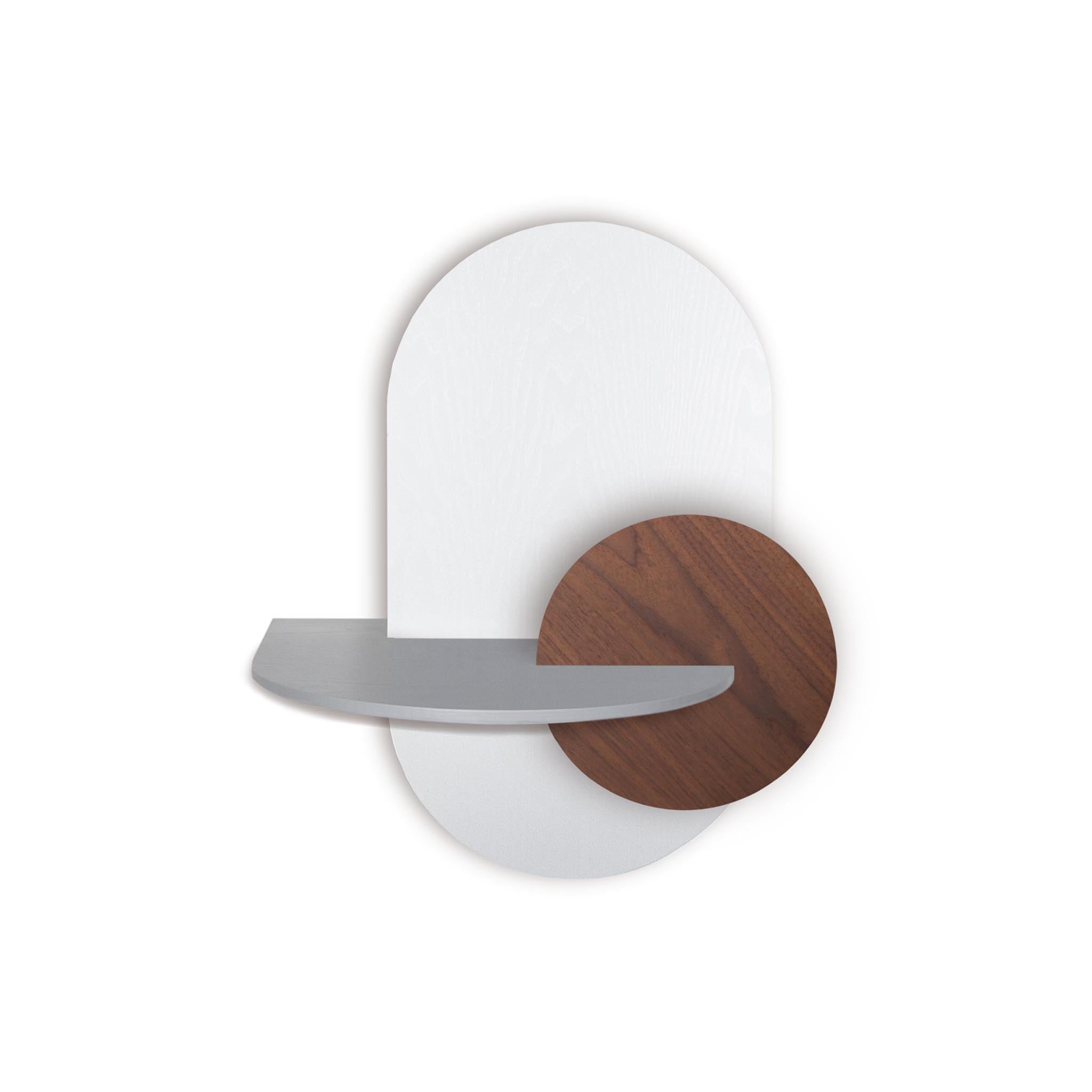 Alba Floating Nightstand DUO · White oval