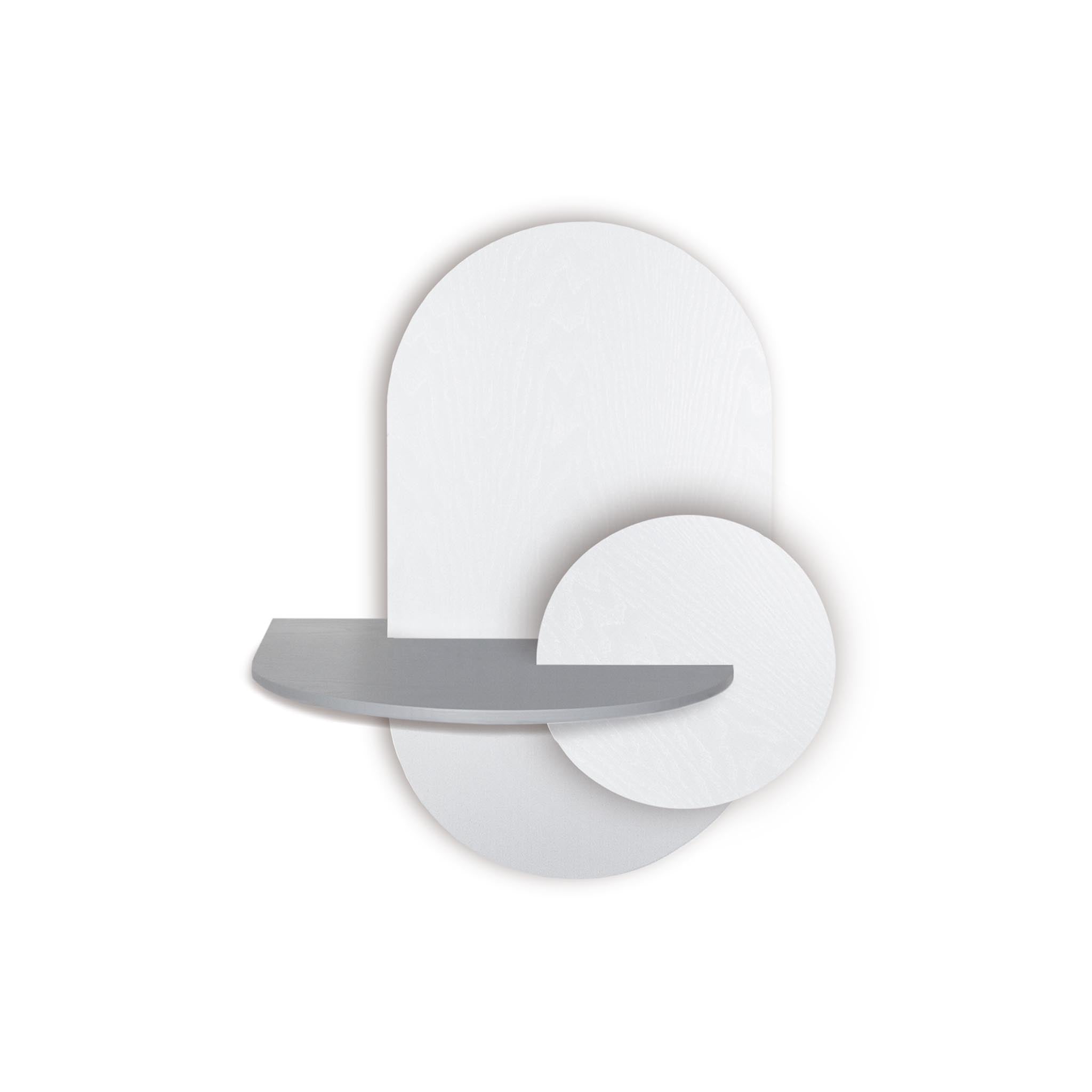 Alba Floating Nightstand DUO · White oval