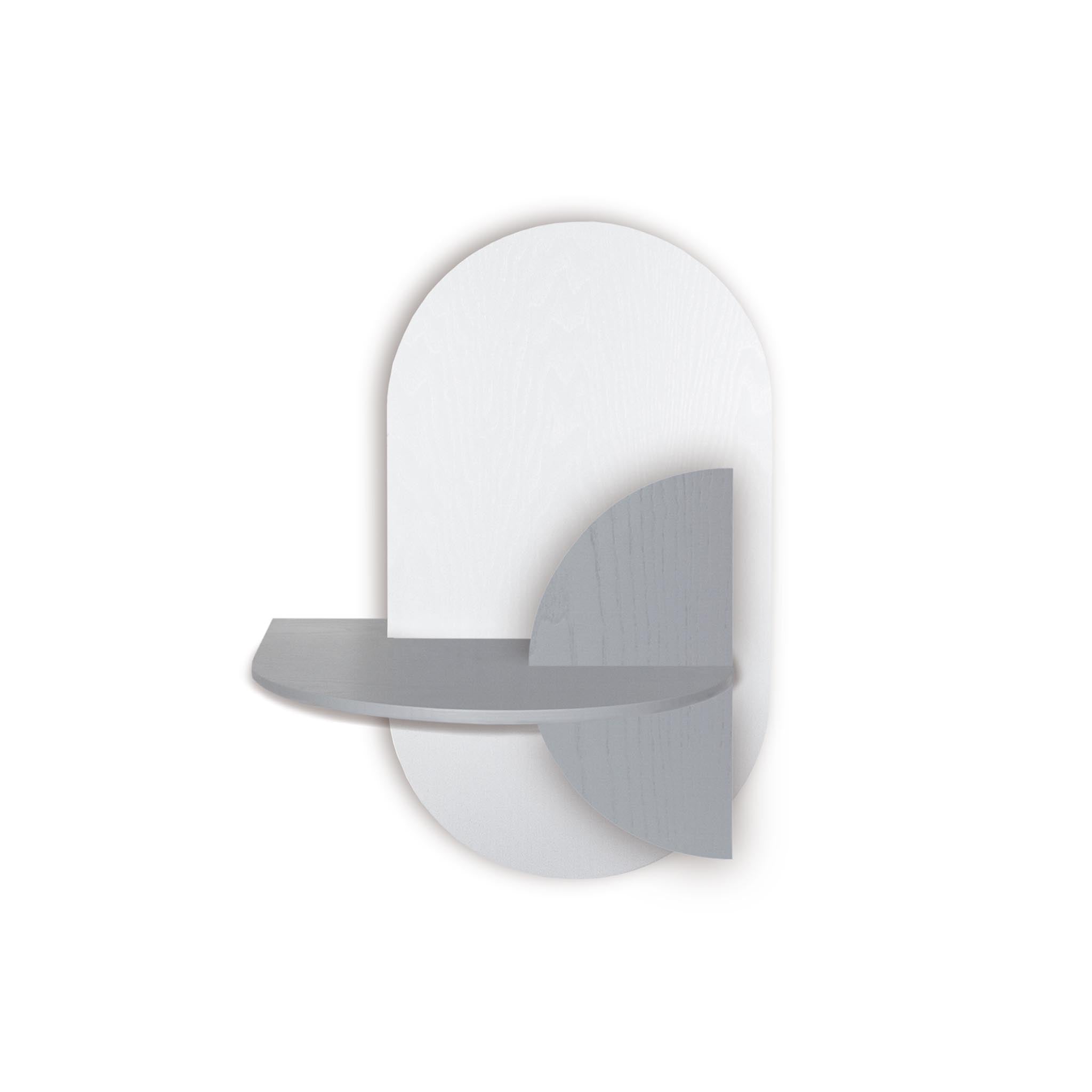 Alba Floating Nightstand DUO · White oval