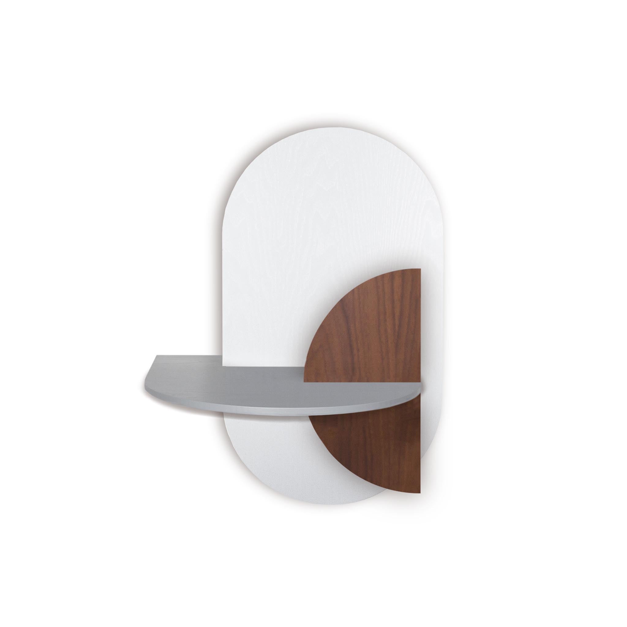 Alba Floating Nightstand DUO · White oval