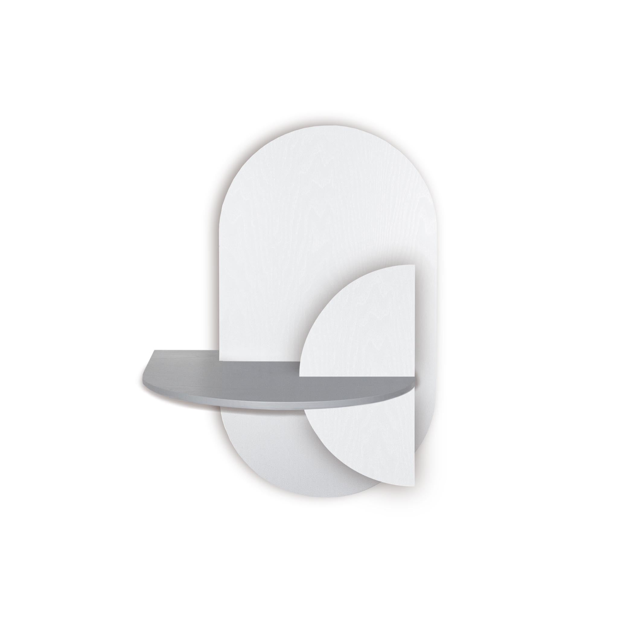 Alba Floating Nightstand DUO · White oval