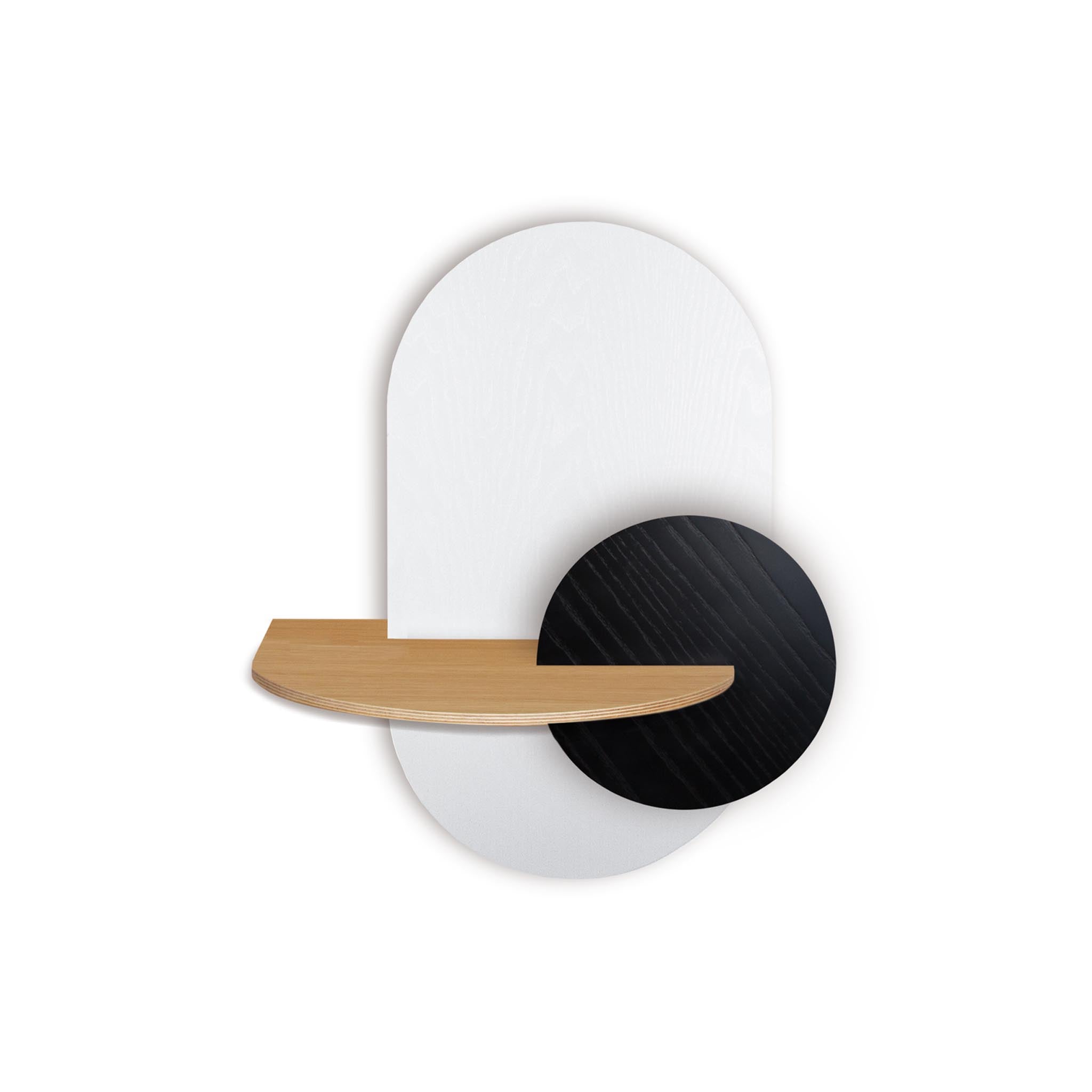 Alba Floating Nightstand DUO · White oval