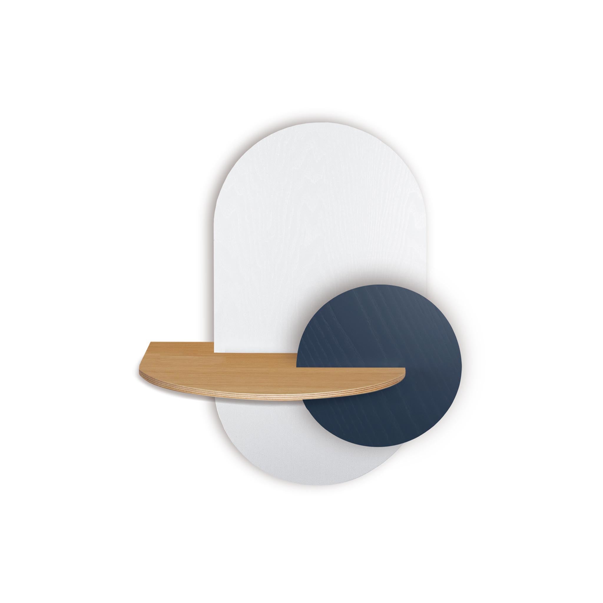 Alba Floating Nightstand DUO · White oval