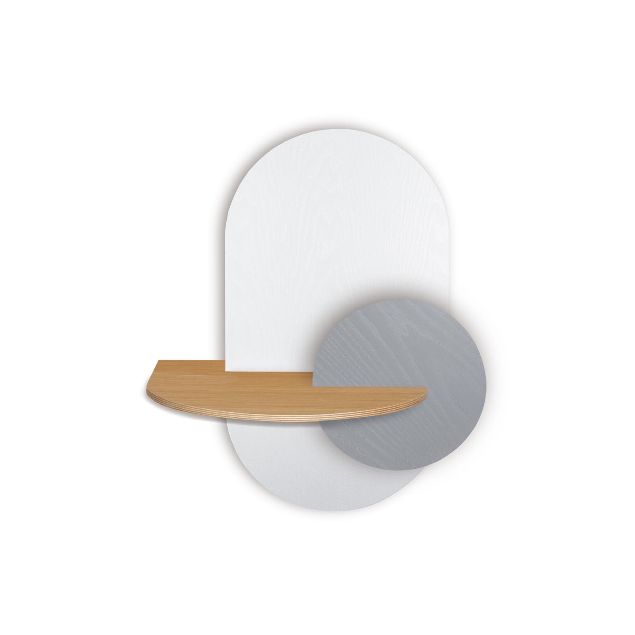 Alba Floating Nightstand DUO · White oval