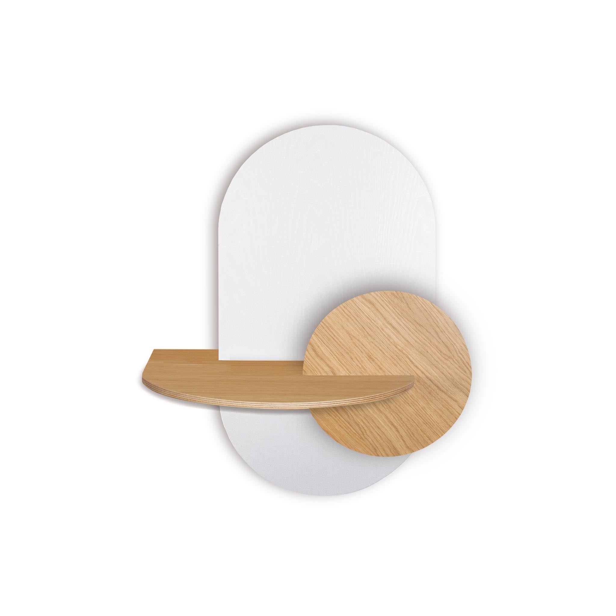 Alba Floating Nightstand DUO · White oval