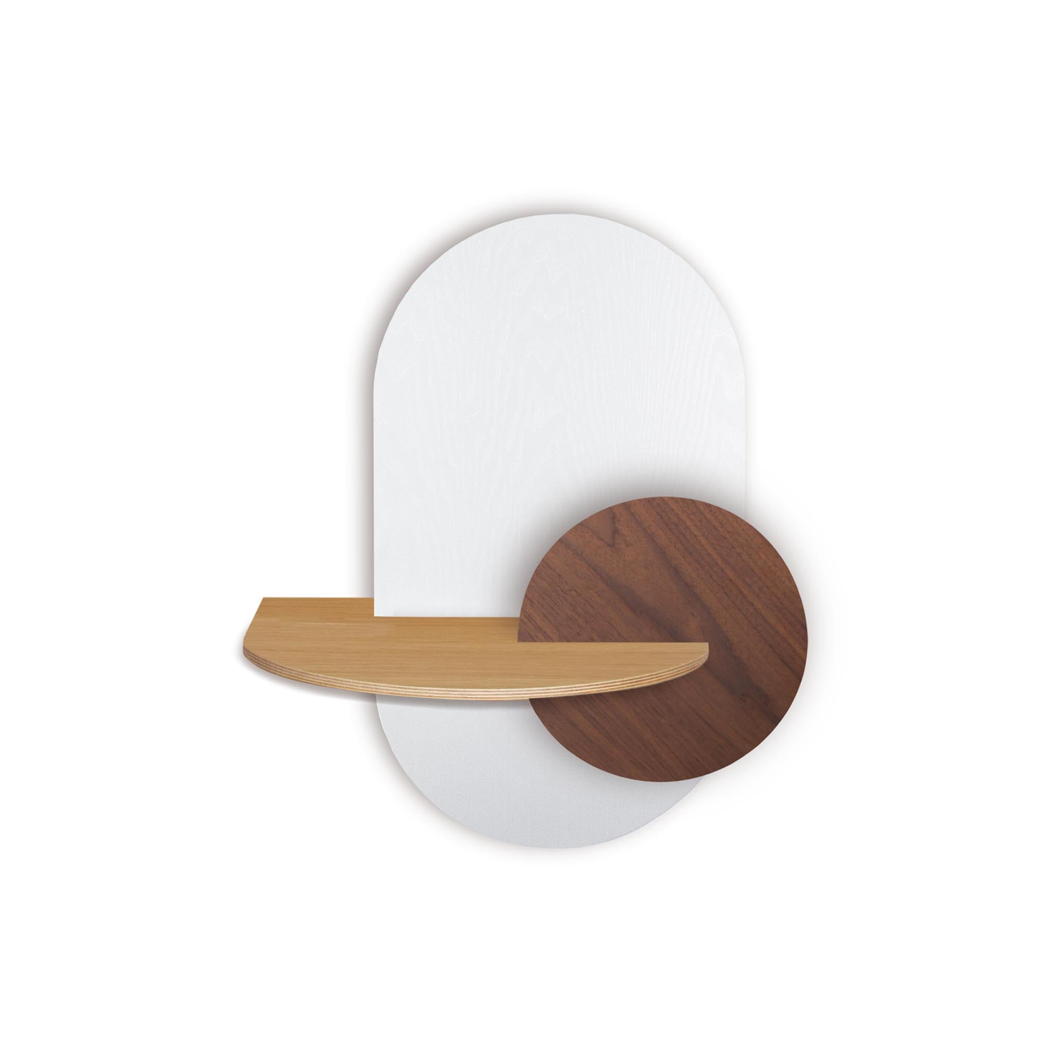 Alba Floating Nightstand DUO · White oval