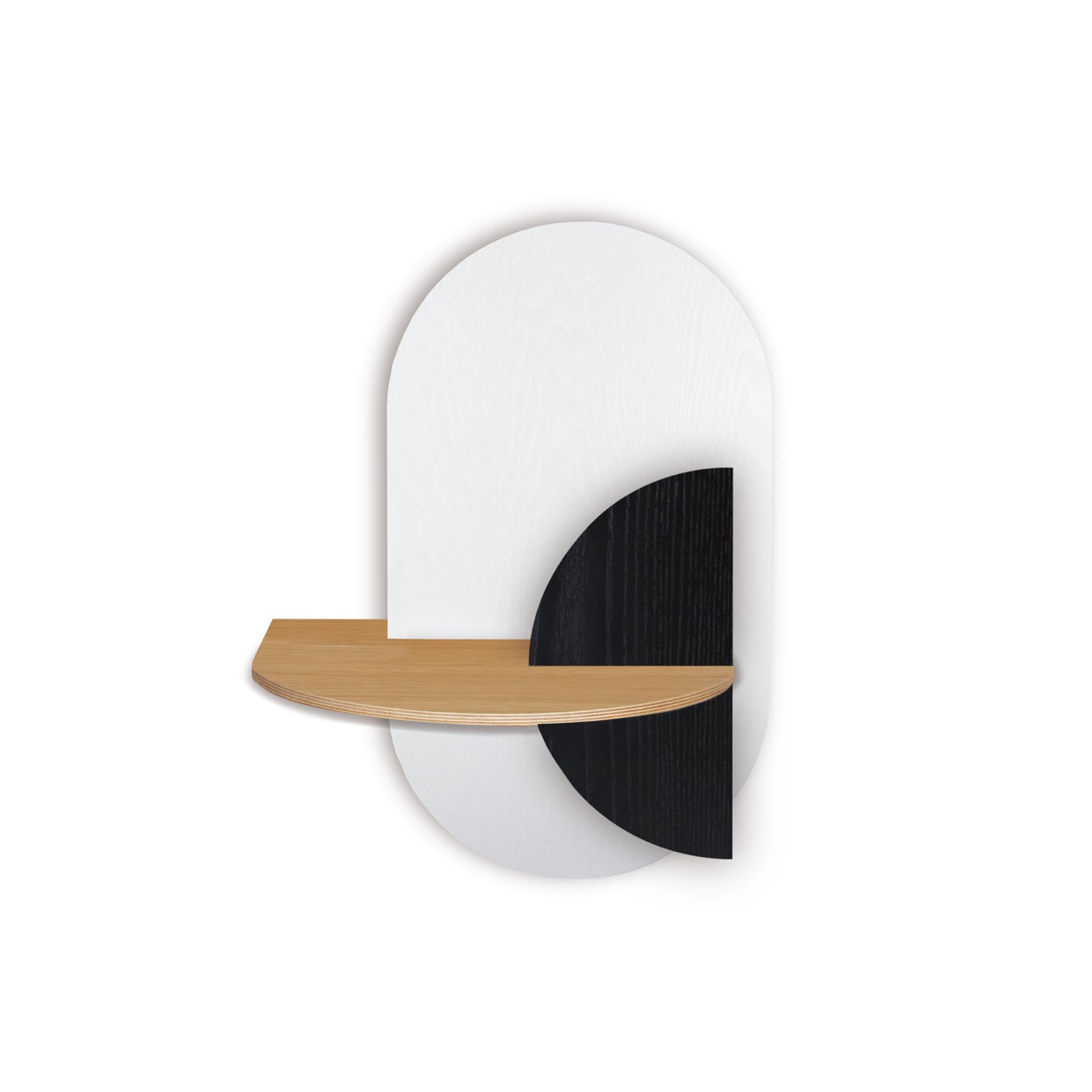 Alba Floating Nightstand DUO · White oval