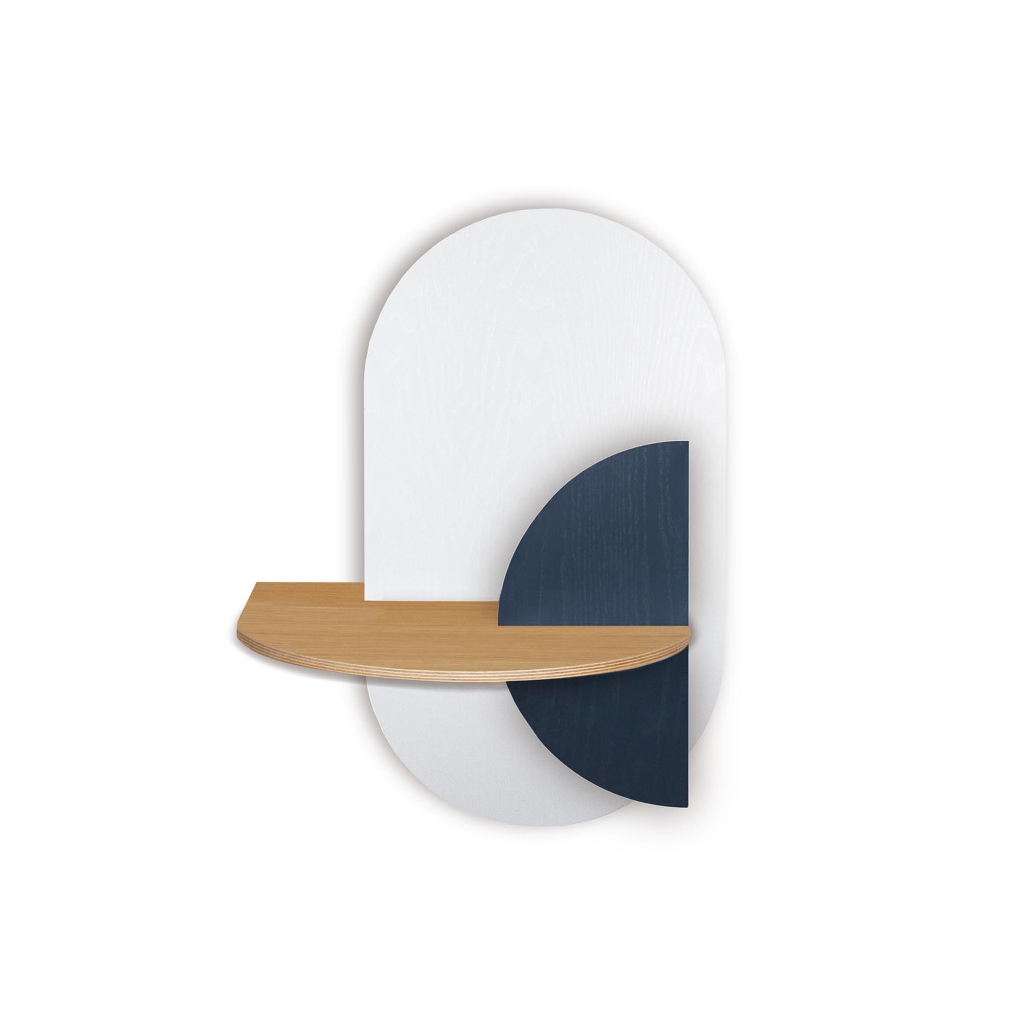 Alba Floating Nightstand DUO · White oval