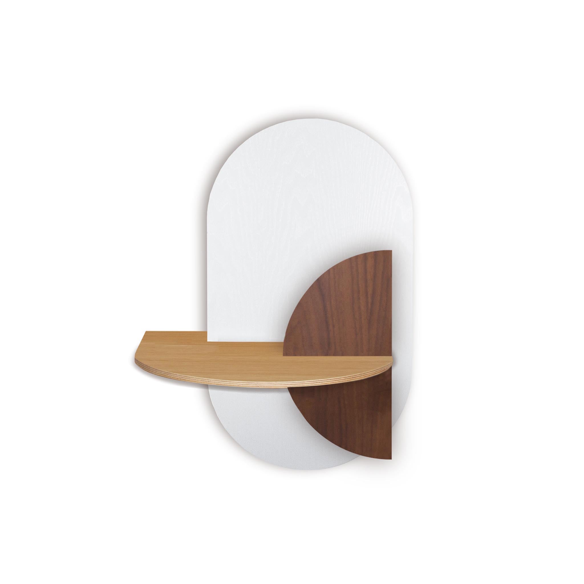 Alba Floating Nightstand DUO · White oval