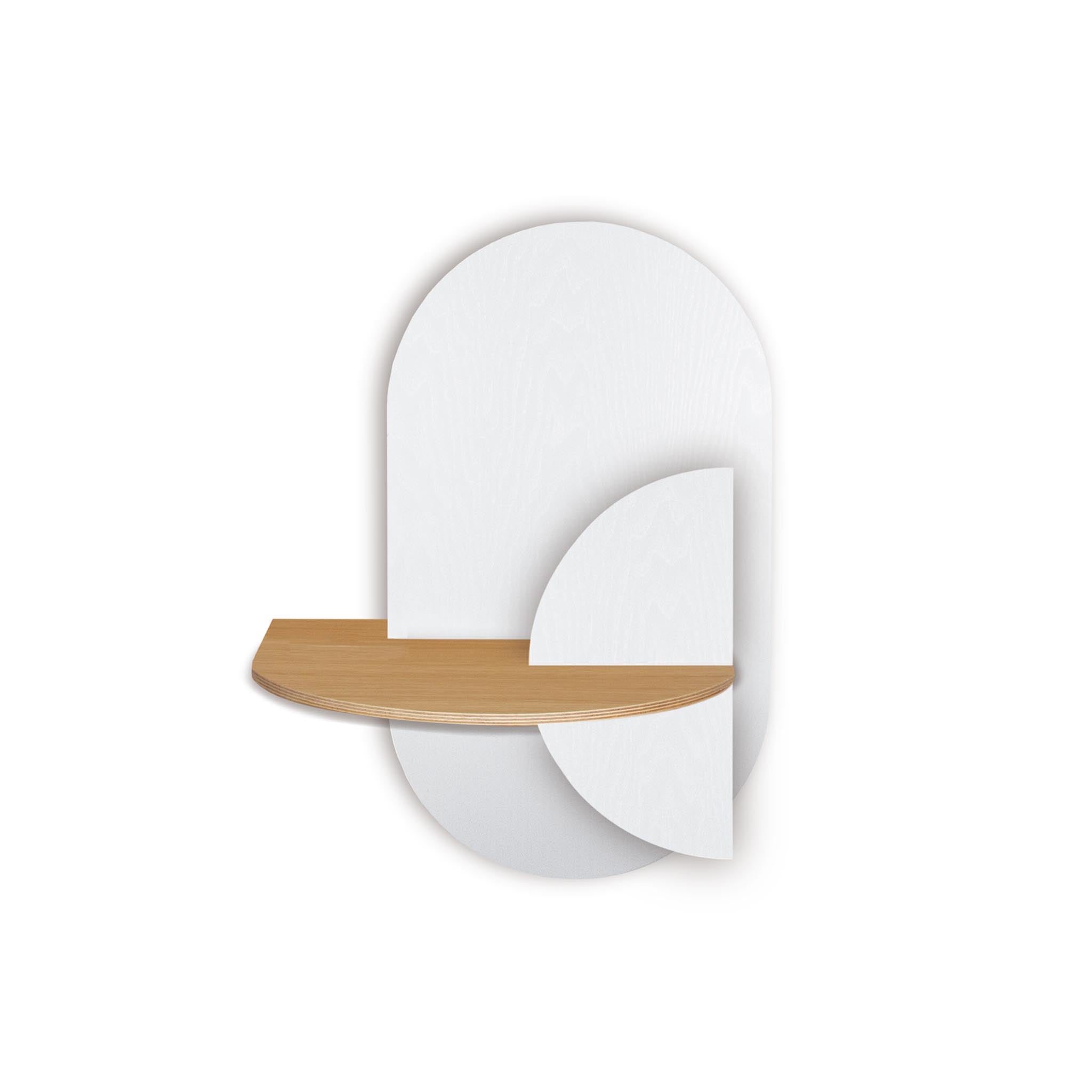 Alba Floating Nightstand DUO · White oval