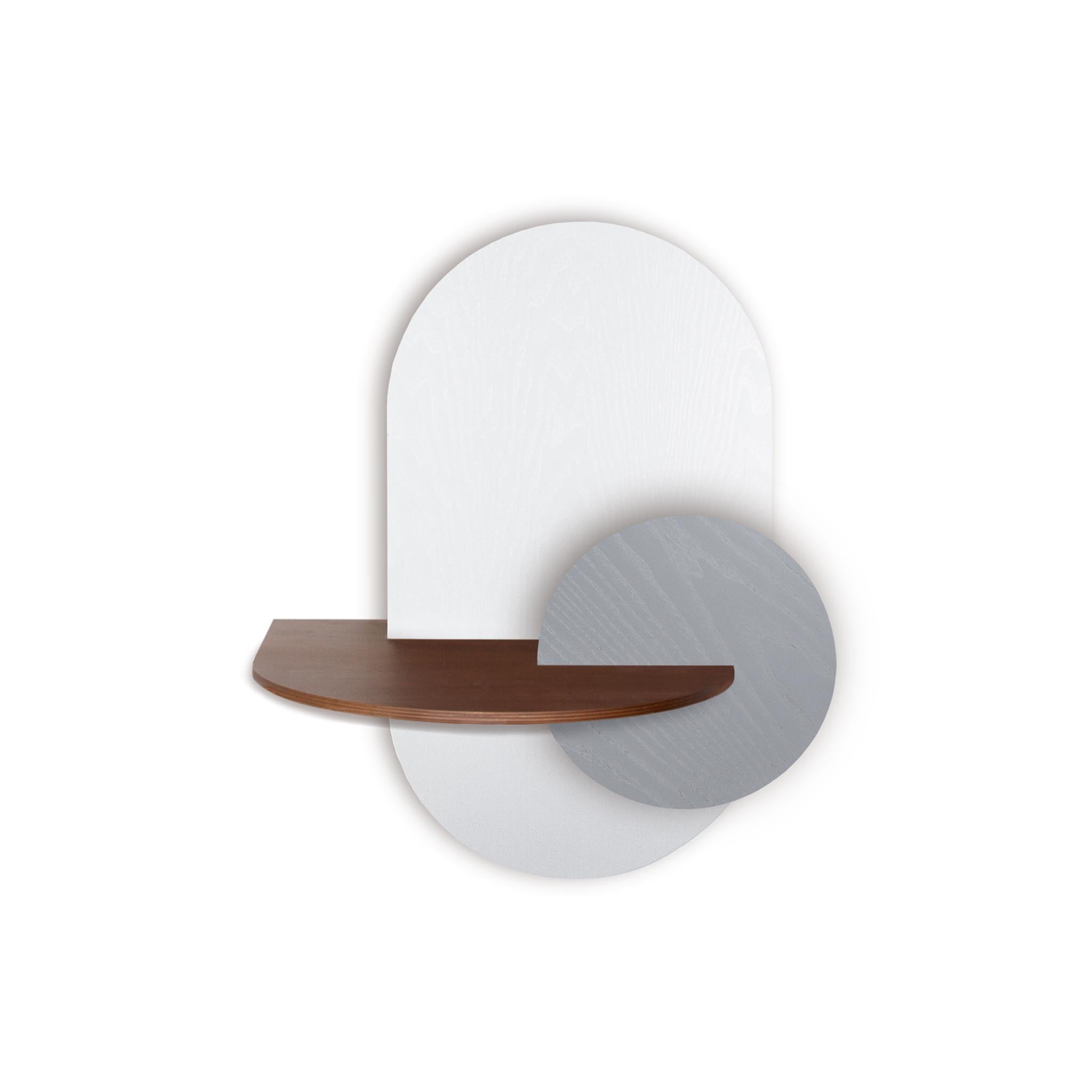 Alba Floating Nightstand DUO · White oval