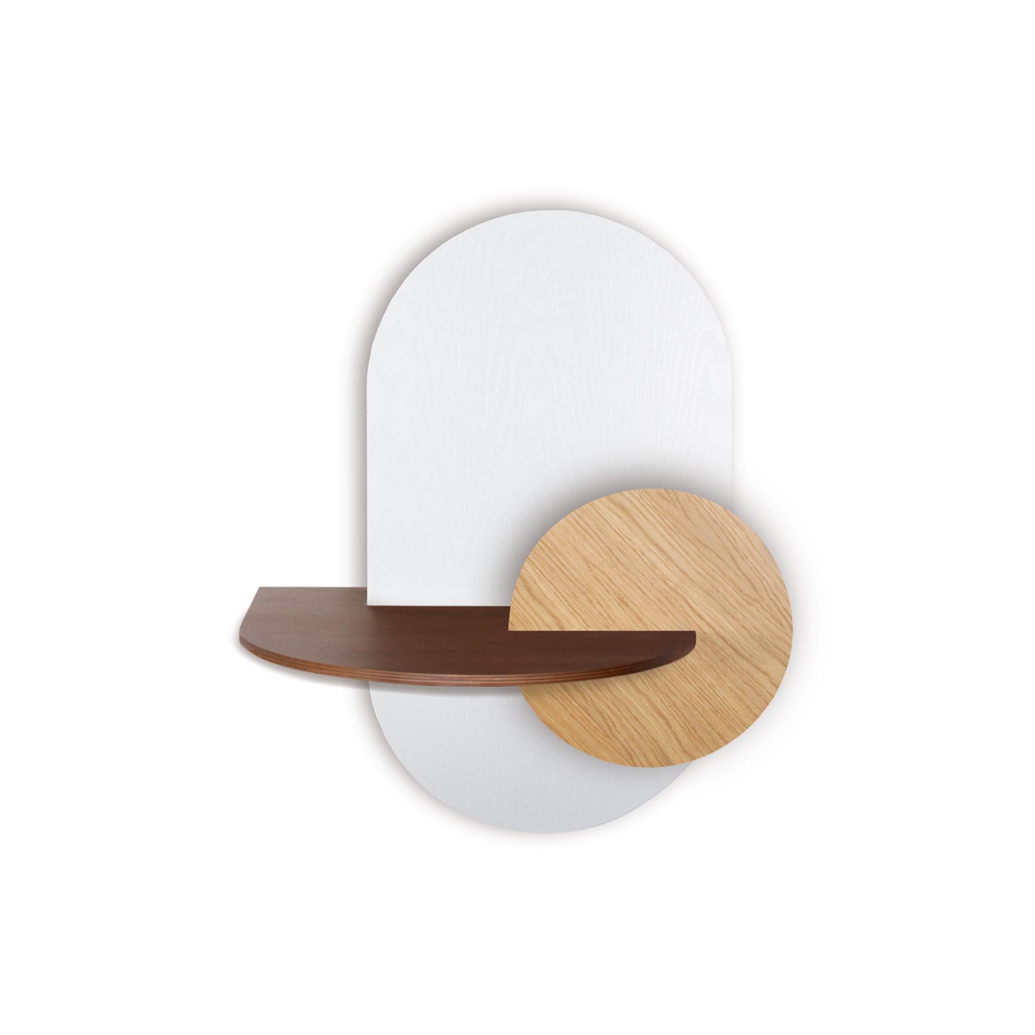 Alba Floating Nightstand DUO · White oval