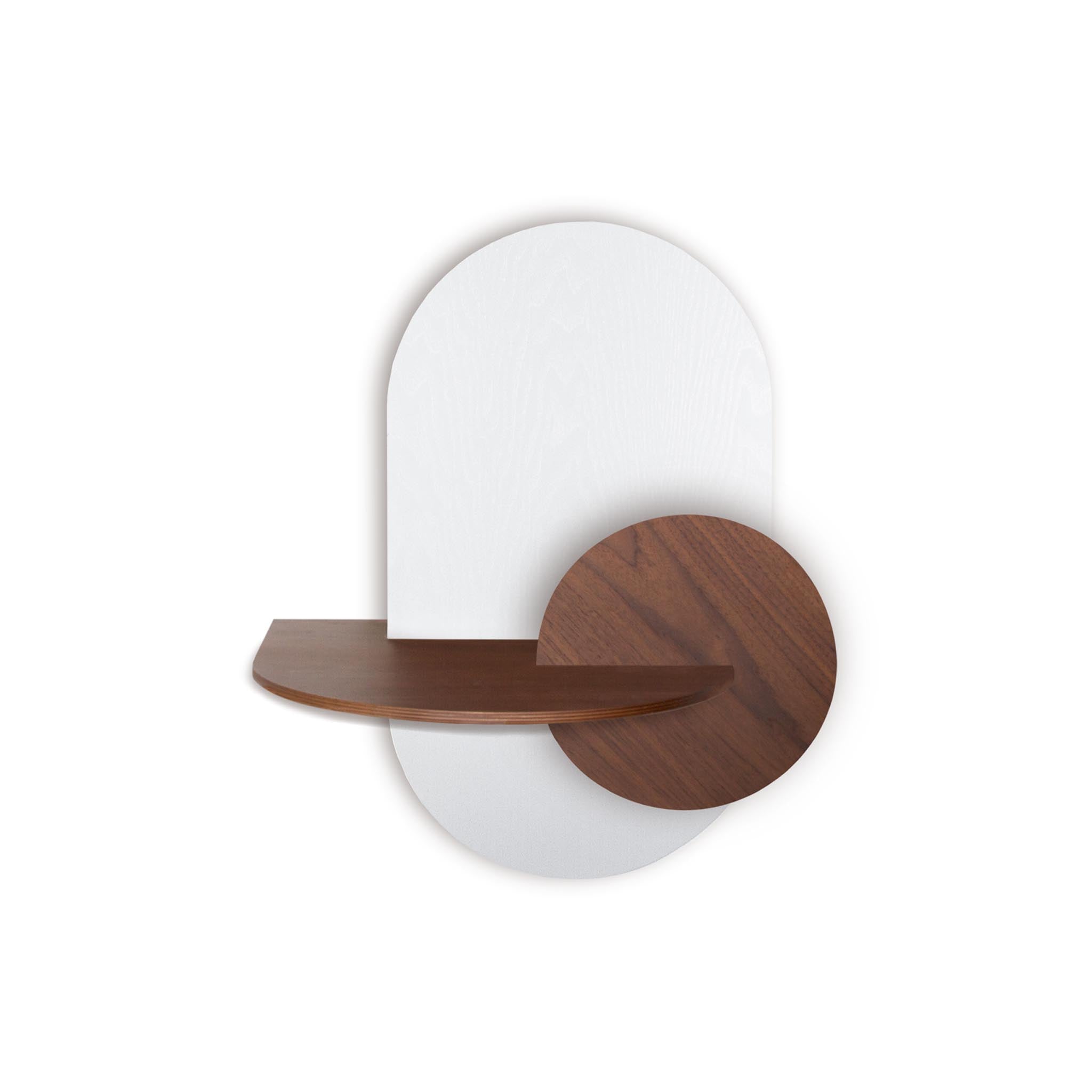 Alba Floating Nightstand DUO · White oval