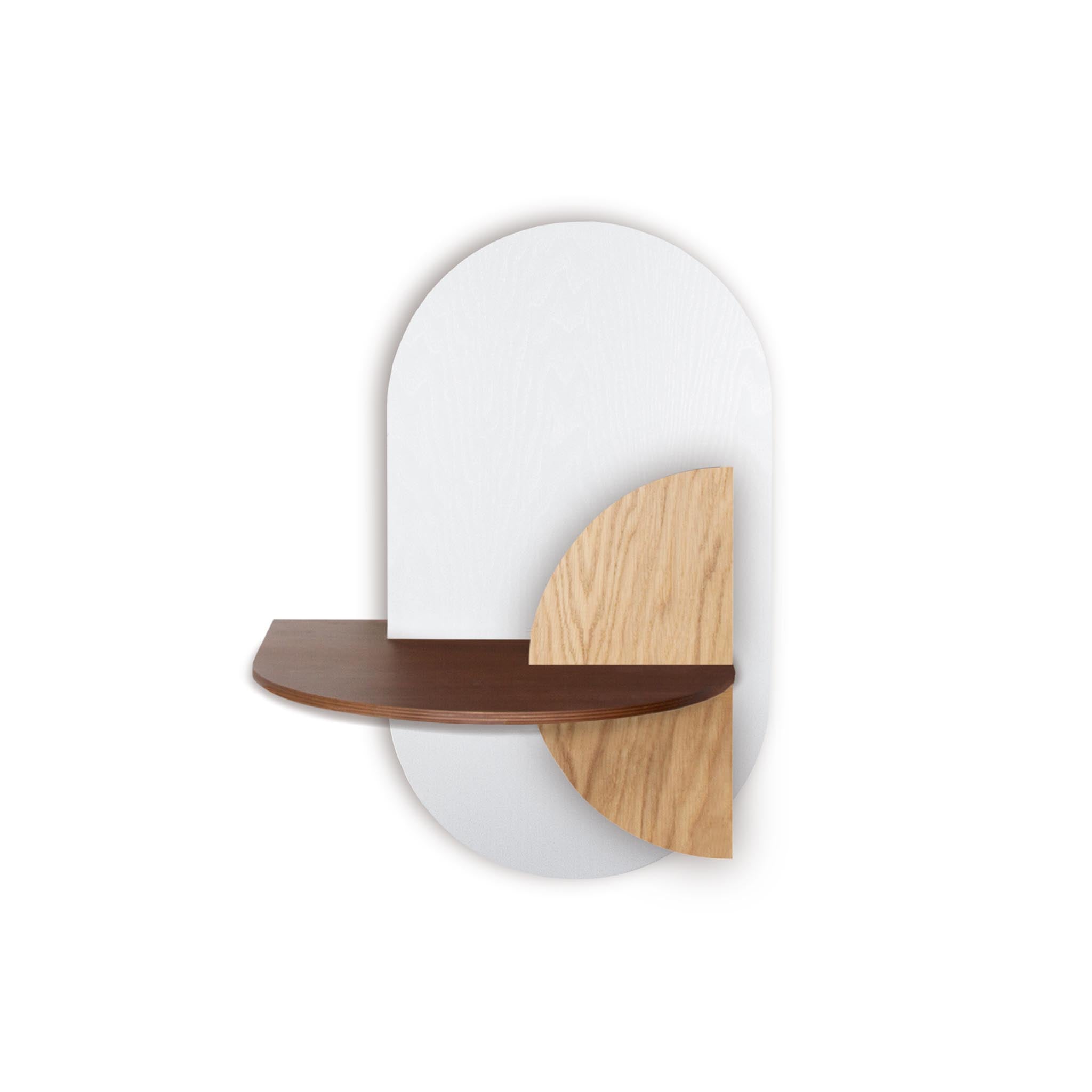 Alba Floating Nightstand DUO · White oval