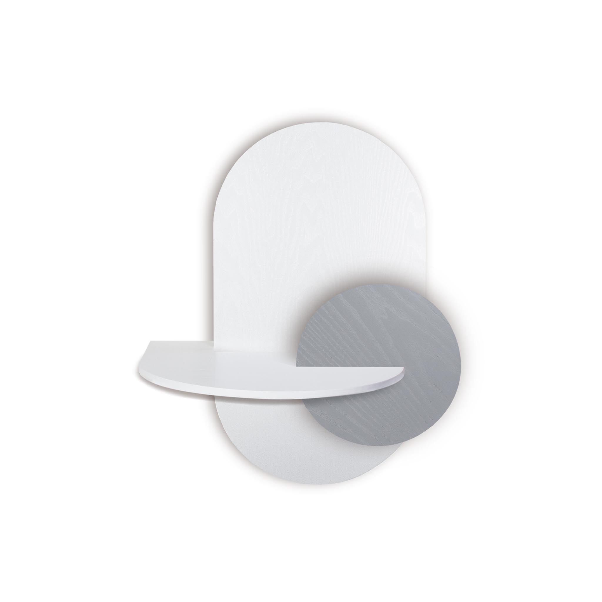 Alba Floating Nightstand DUO · White oval