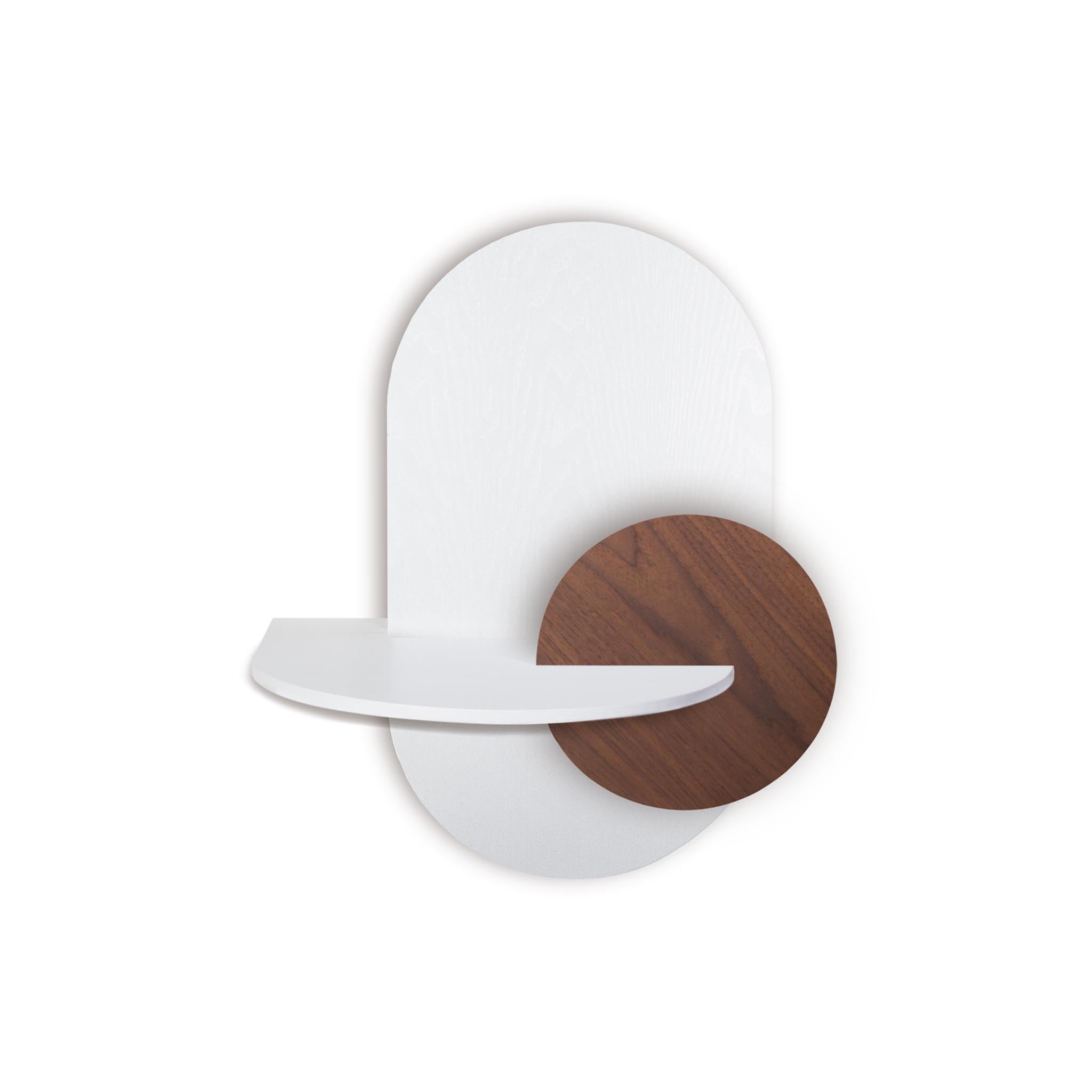 Alba Floating Nightstand DUO · White oval