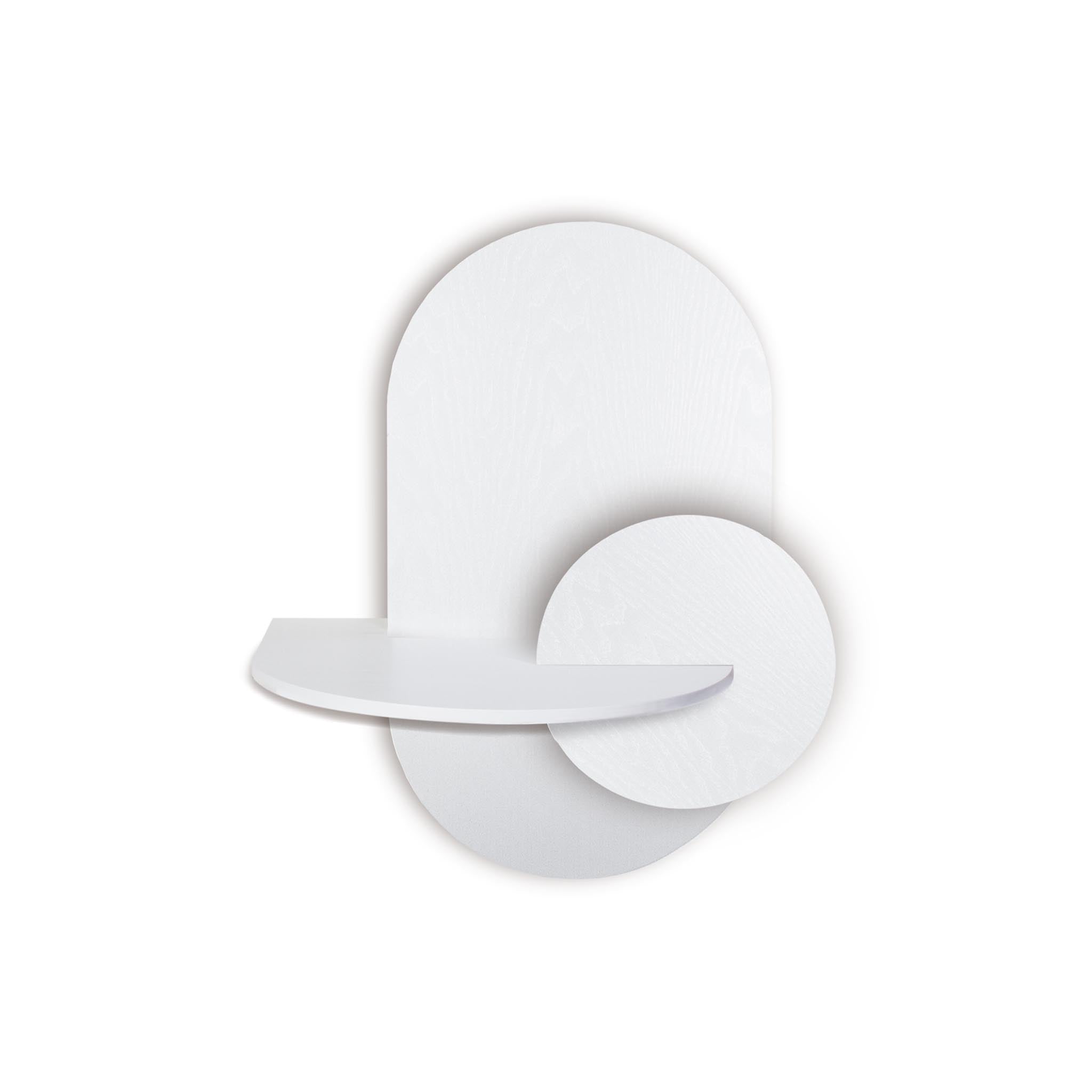Alba Floating Nightstand DUO · White oval