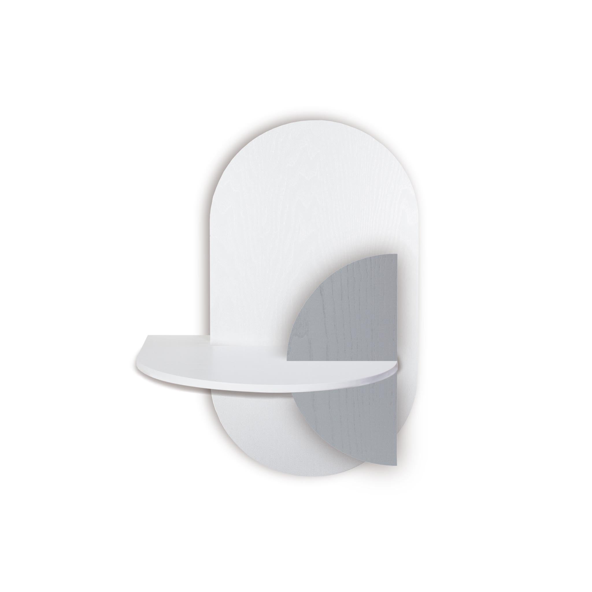 Alba Floating Nightstand DUO · White oval