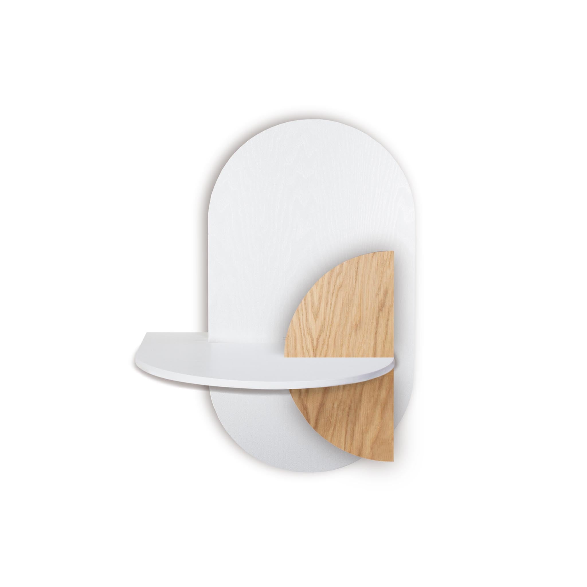 Alba Floating Nightstand DUO · White oval