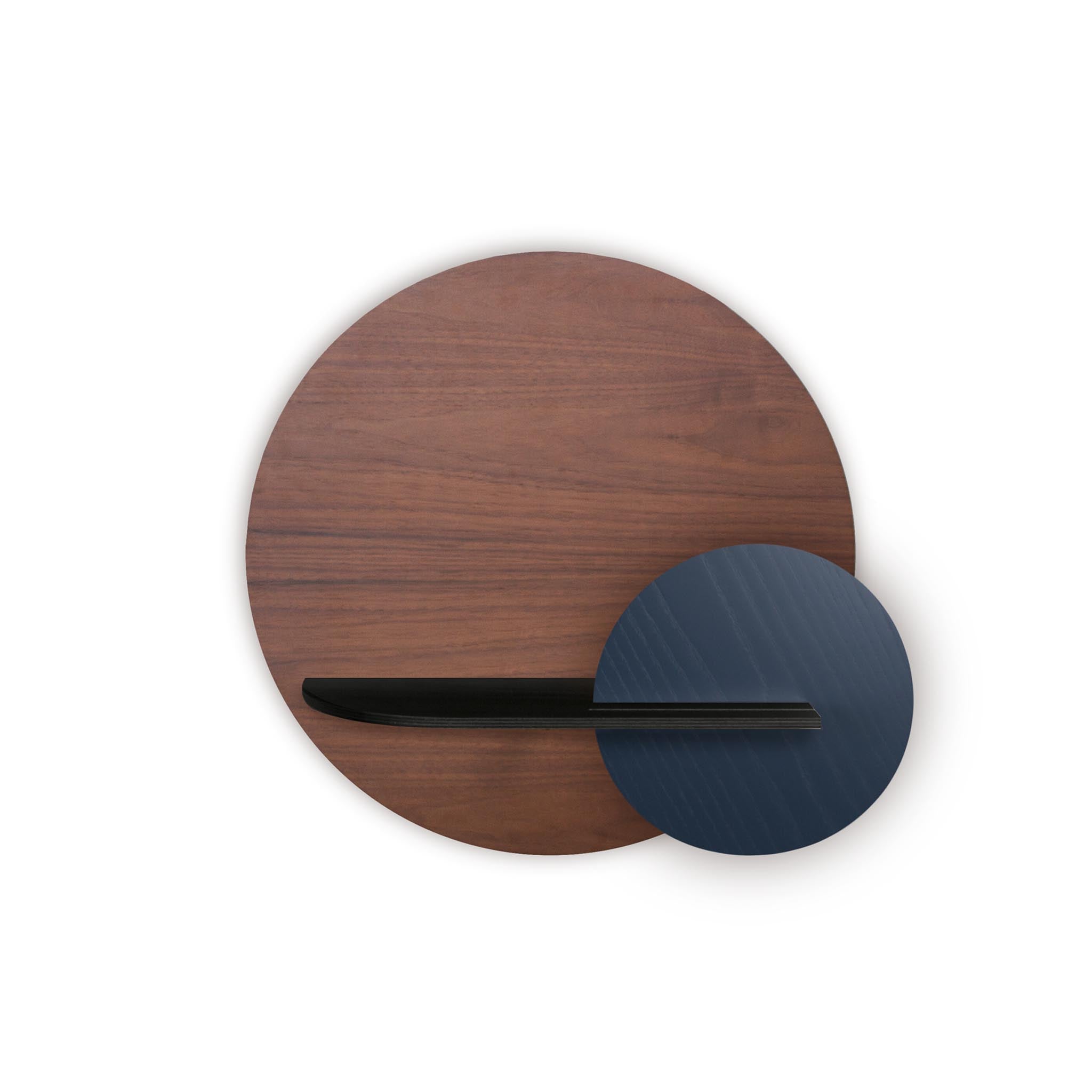 Étagère murale Alba DUO · Cercle en noyer