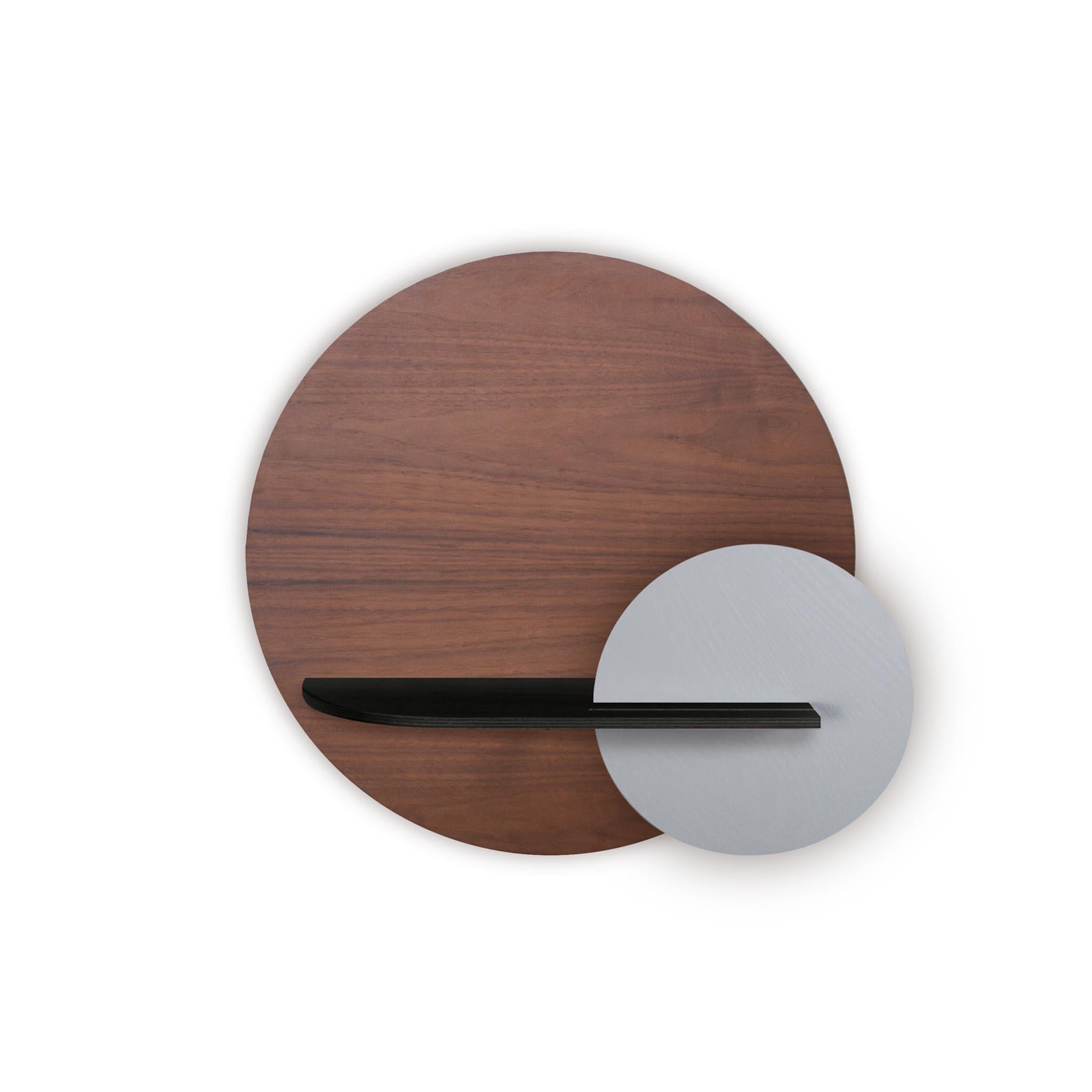 Étagère murale Alba DUO · Cercle en noyer