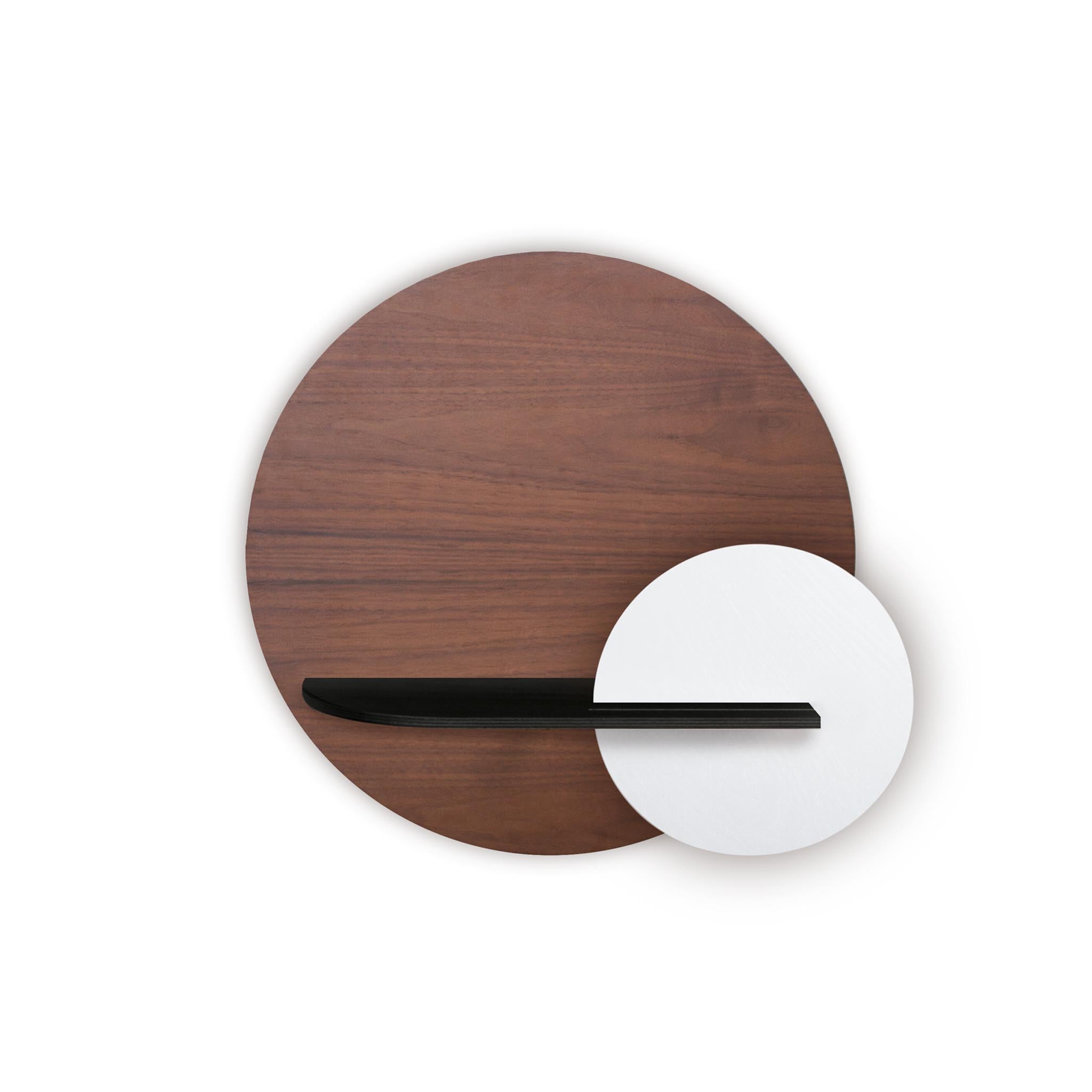 Étagère murale Alba DUO · Cercle en noyer