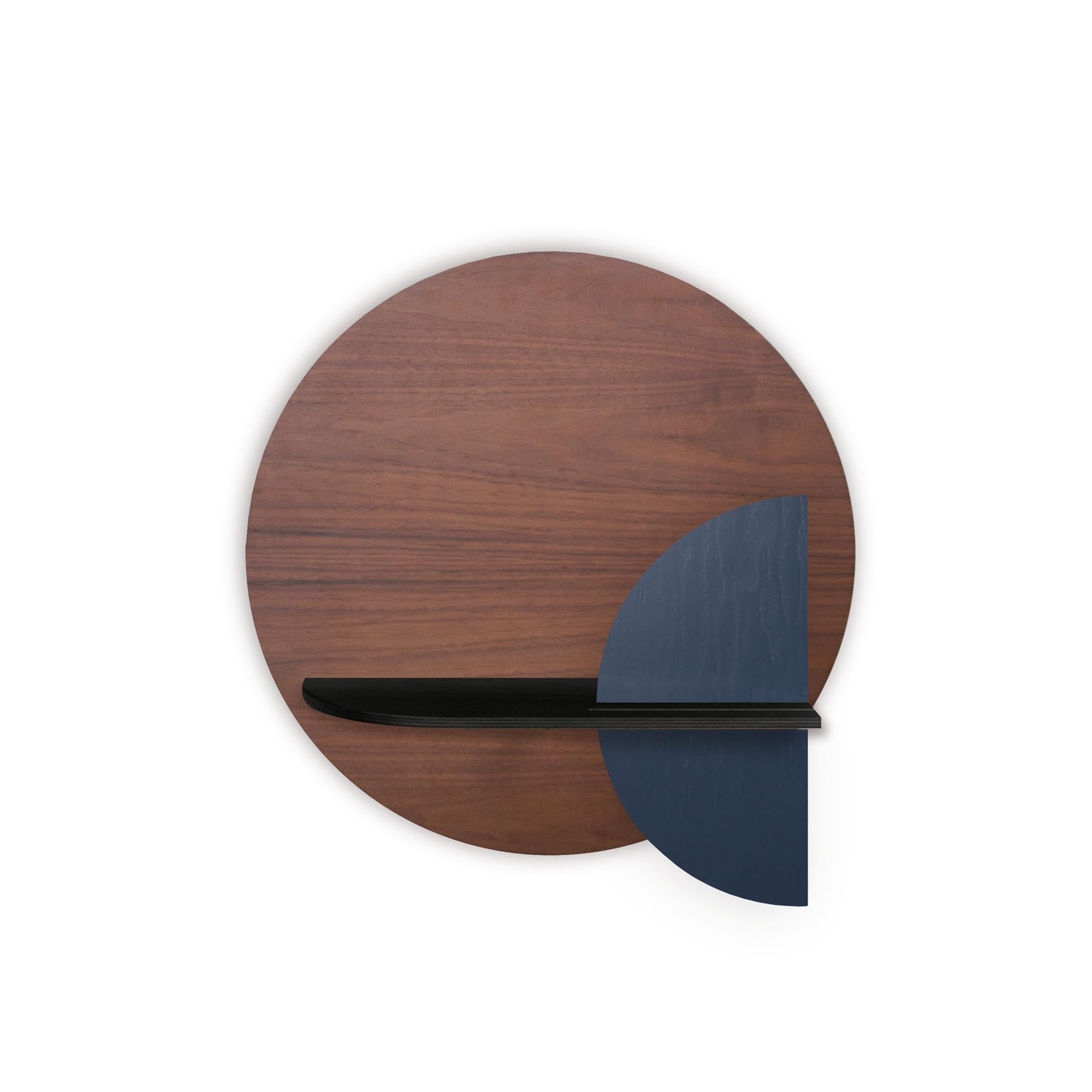 Étagère murale Alba DUO · Cercle en noyer