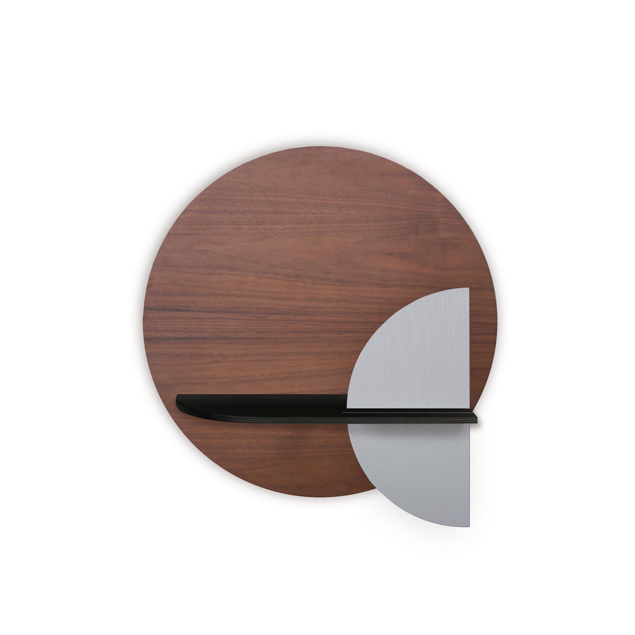 Étagère murale Alba DUO · Cercle en noyer