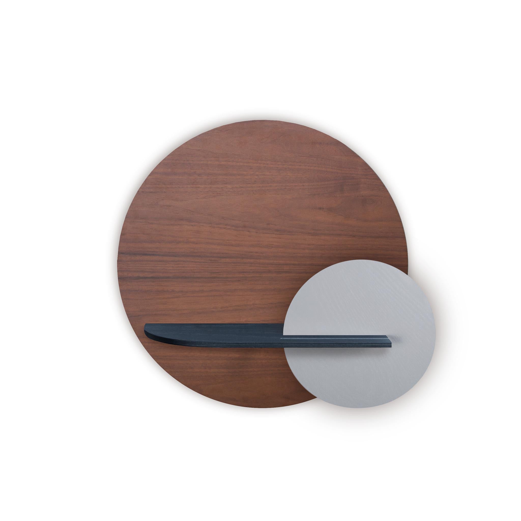 Étagère murale Alba DUO · Cercle en noyer